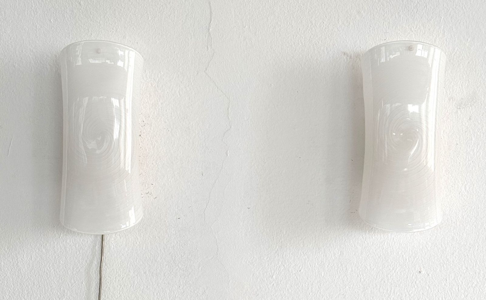 Italian Mid Century Wall Sconces In Murano Glass And Brass By La Murrina, 1980s photo buy