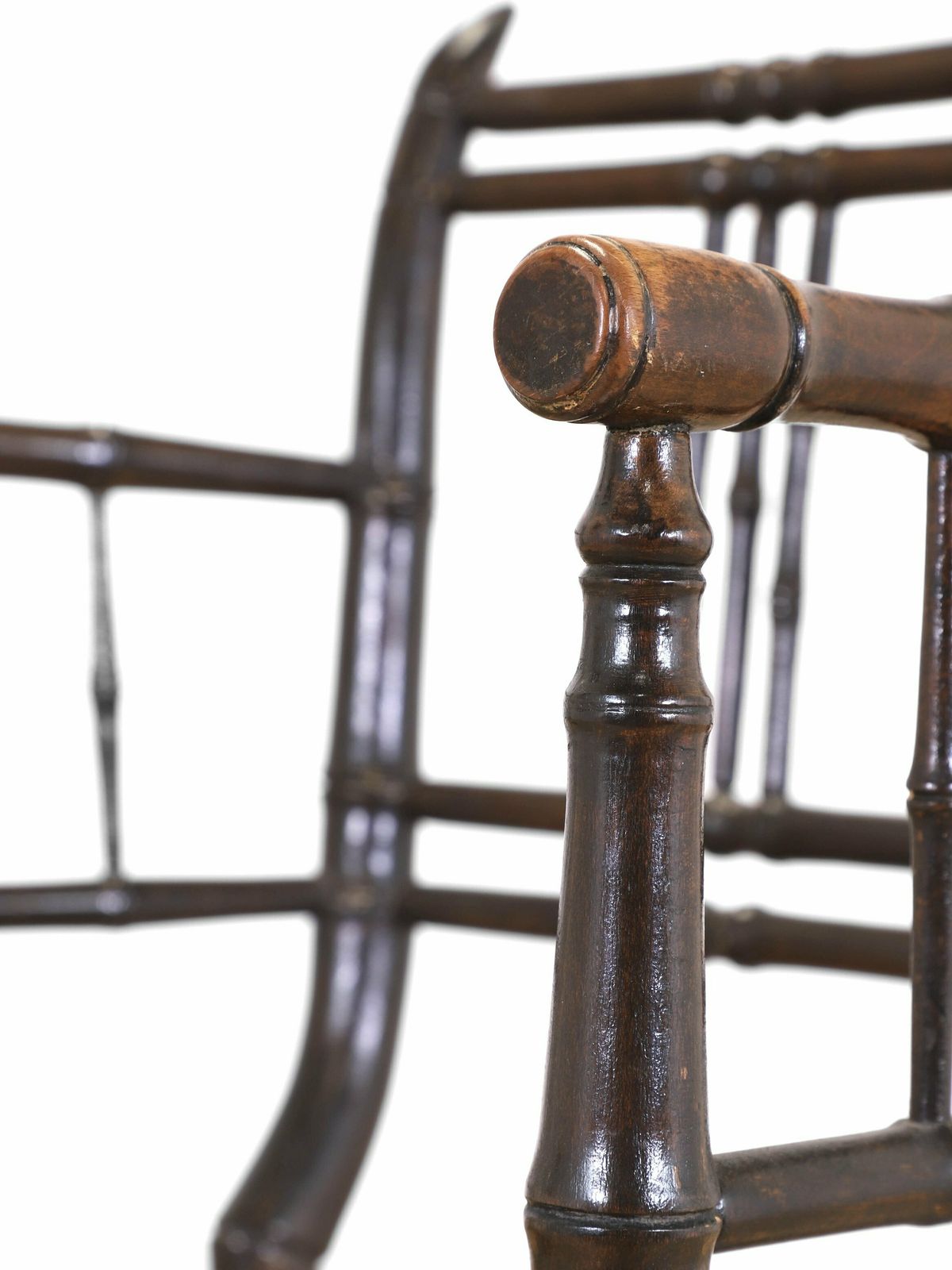 A Faux Bamboo Stained Sussex Armchair photo 670.0
