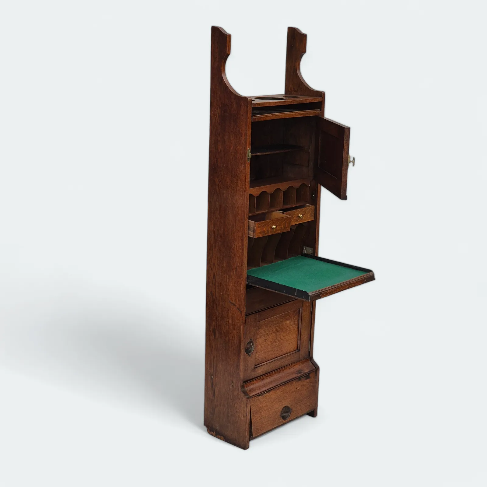 1950s, Scandinavian Design, Wall Cabinet, Original Good Condition, Oak Wood.