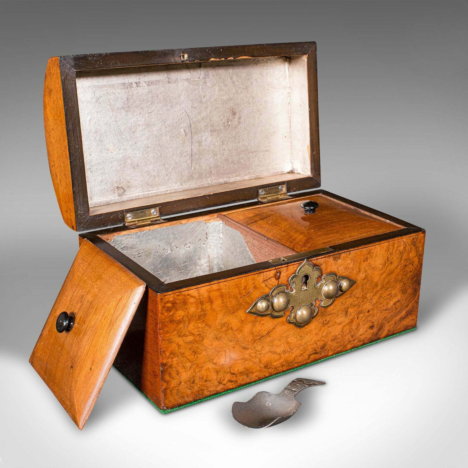 Antique Dome Top Tea Caddy, English, Burr Walnut, Box, Gothic Taste, Victorian photo furniture