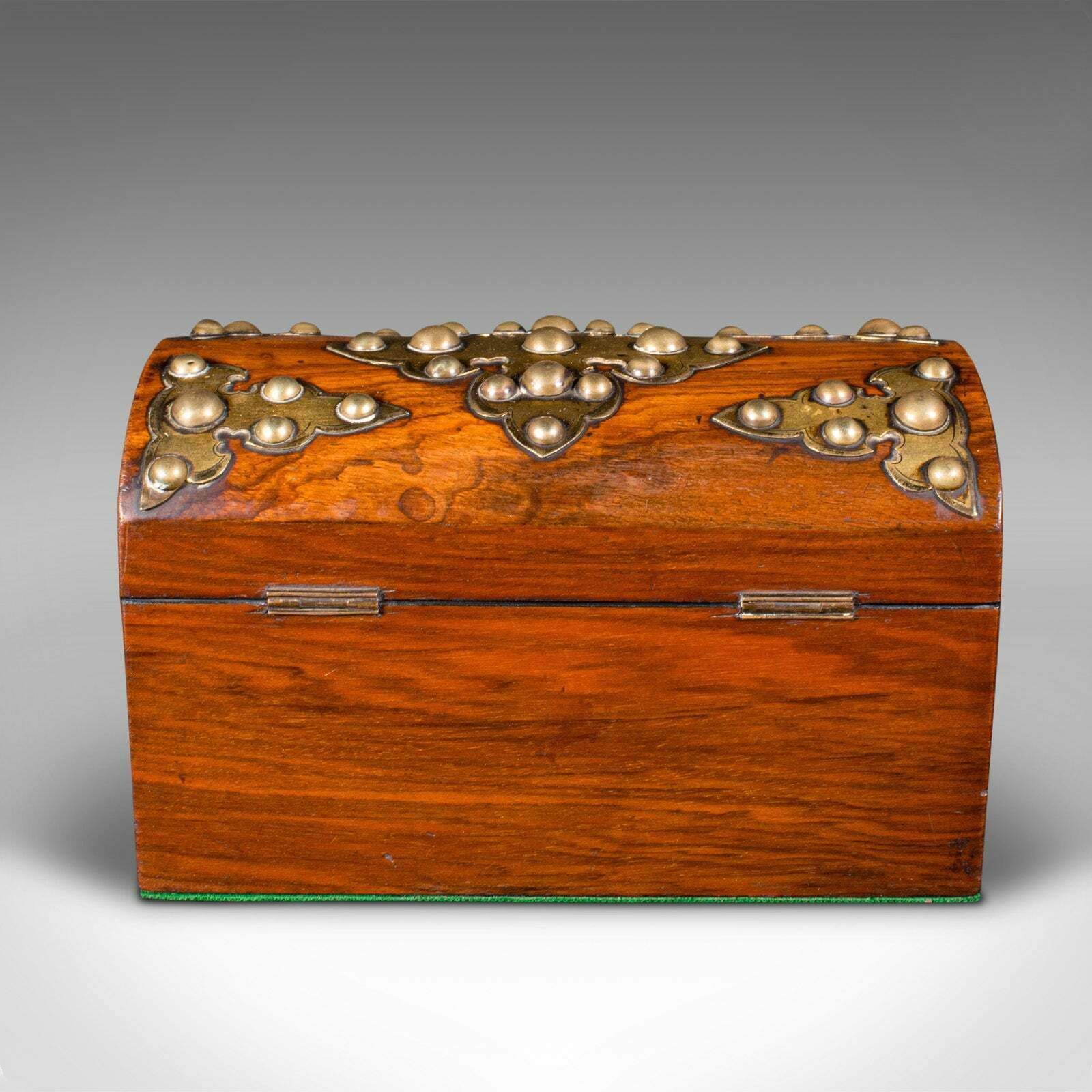 Antique Dome Top Tea Caddy, English, Burr Walnut, Box, Gothic Taste, Victorian photo 475.0