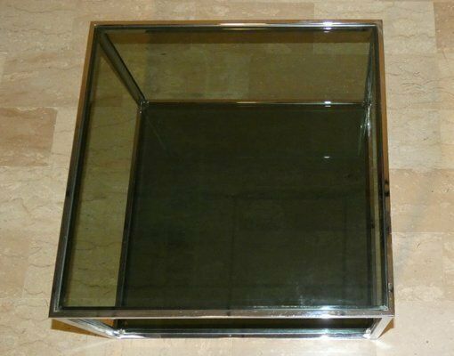 Coffee Tables In Chromed Steel And Glass, Italy, 1970s, Set Of 2 photo 770.0