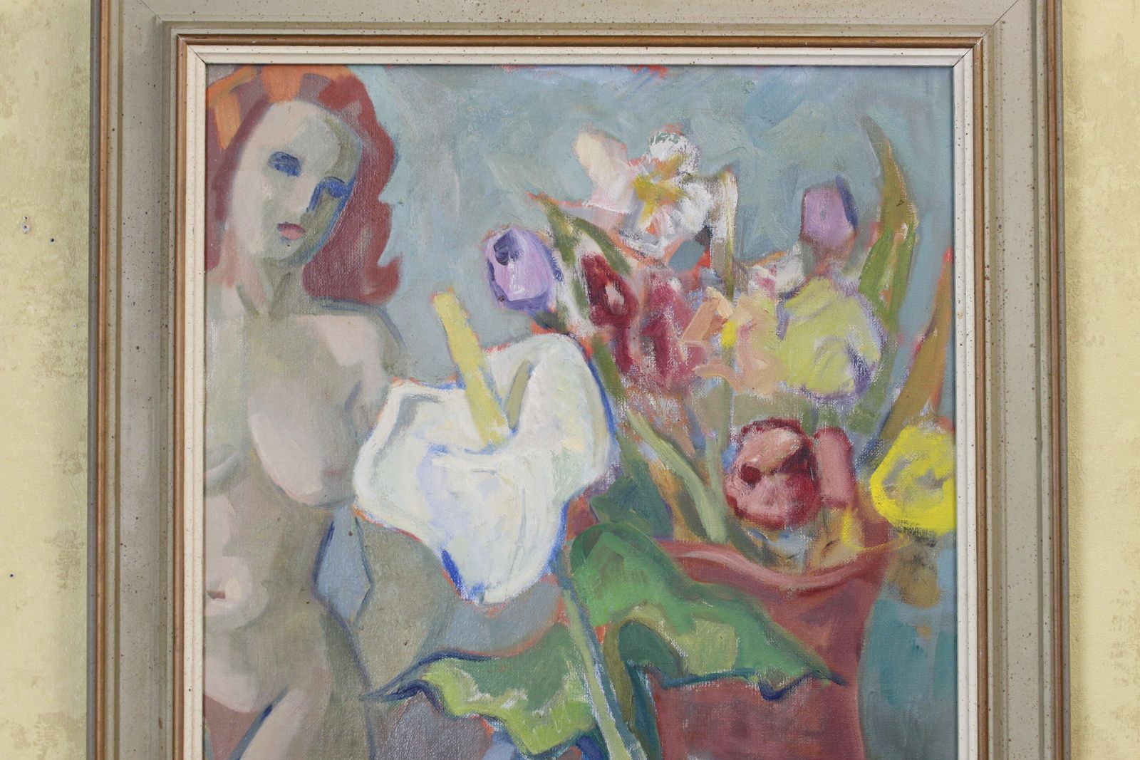 Brita Nordencreutz Oil Painting Nude With Flowers photo Art