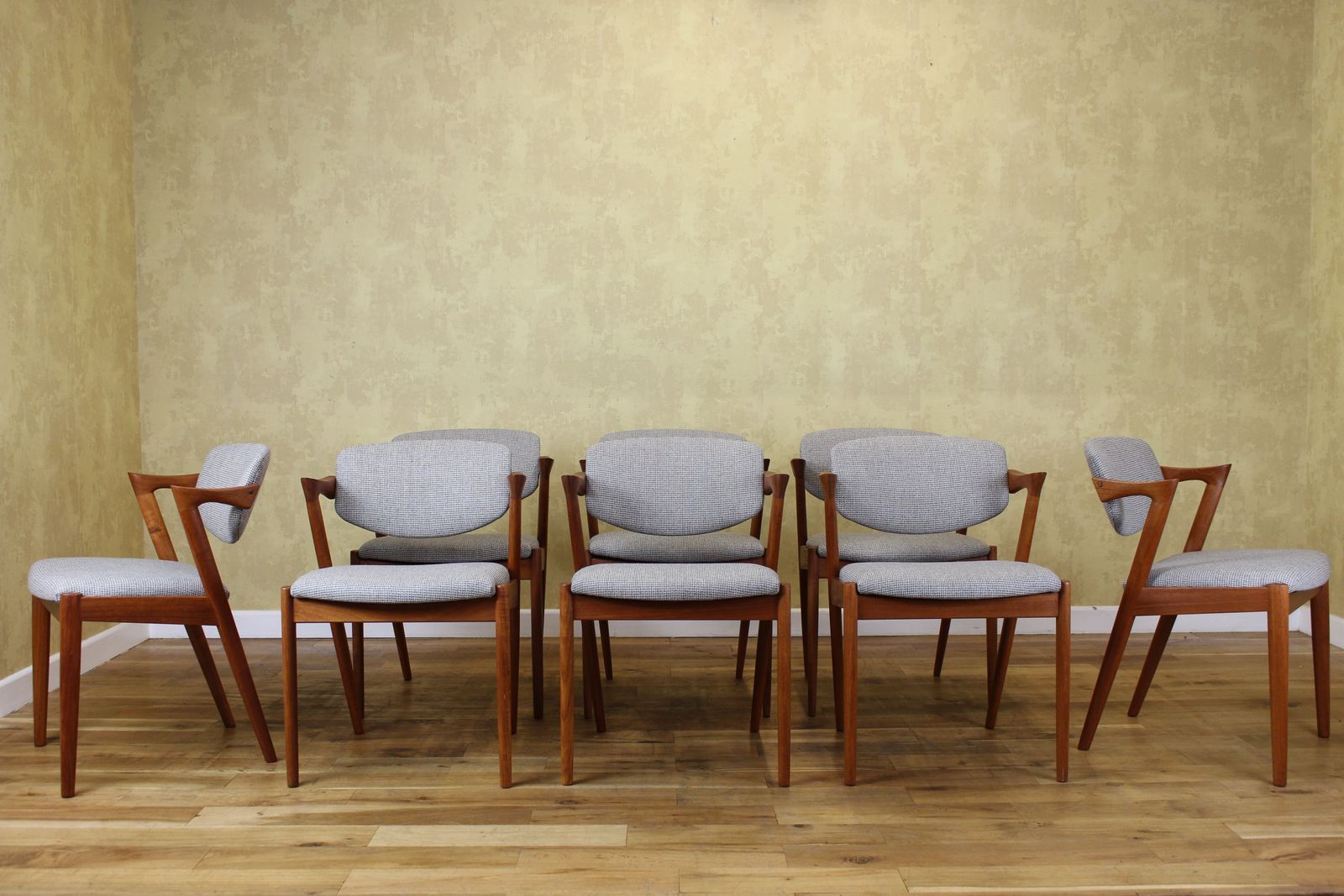 8 Model 42 Kai Kristiansen Teak Dining Chairs
