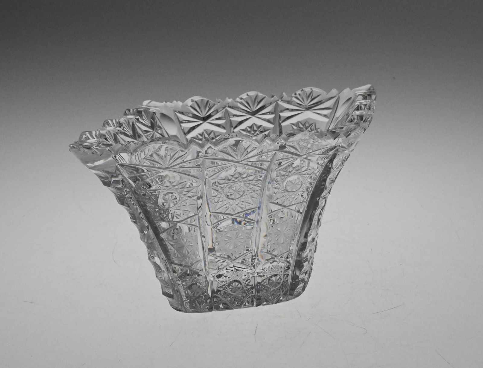 Vintage Czech  Bowl, Cut Glass Czech Glass, Cut To Clear, Czech Vintage Glass photo Home Decor