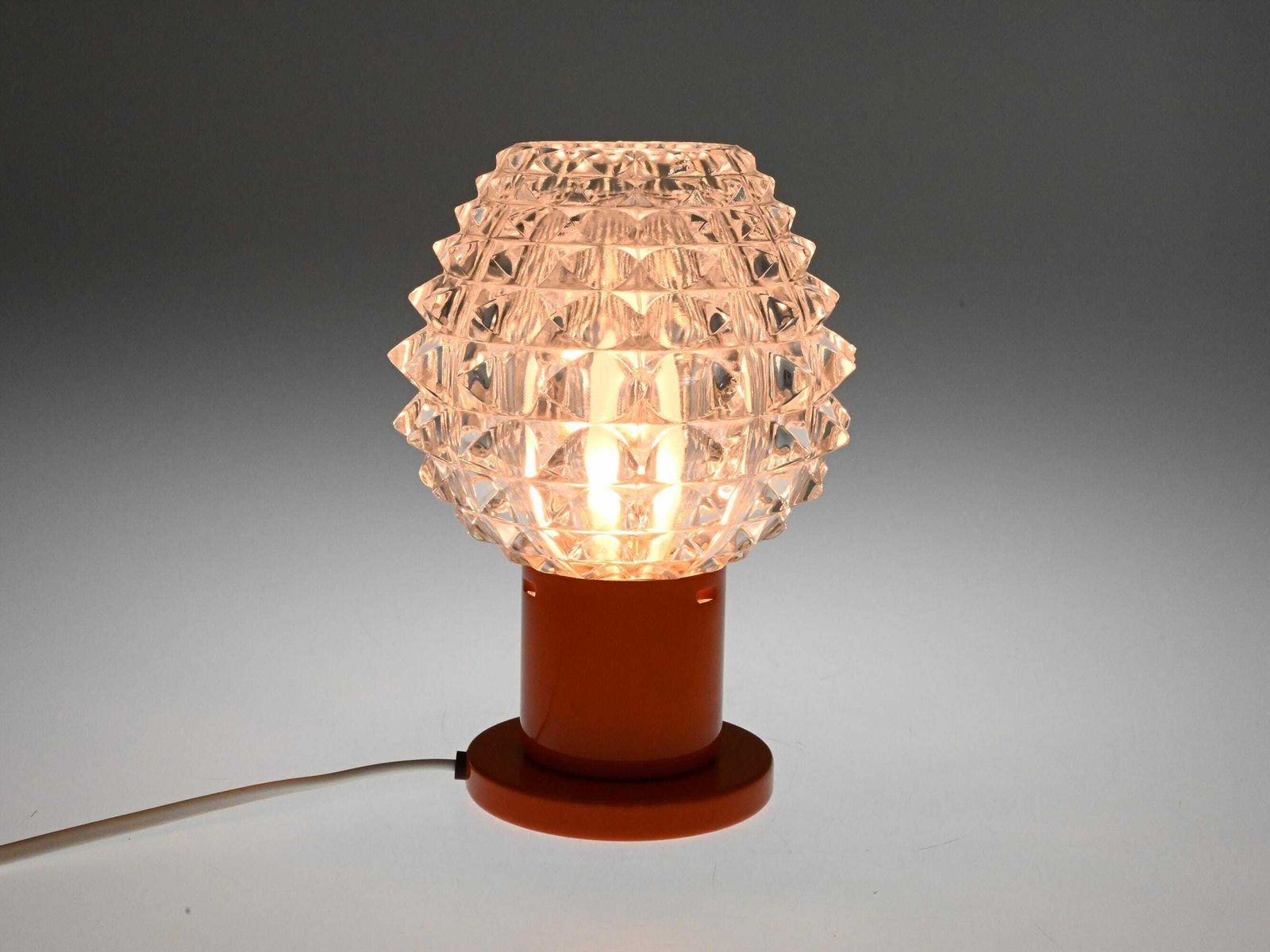 Pair Of Orange Bedside Lamps, Kamenicky Senov Lamps, Bedside Lamp Pair, Pair Of Lamps, Bedside Lamps, Bedside Lamp, Table Lamp, Desk Lamps photo furniture