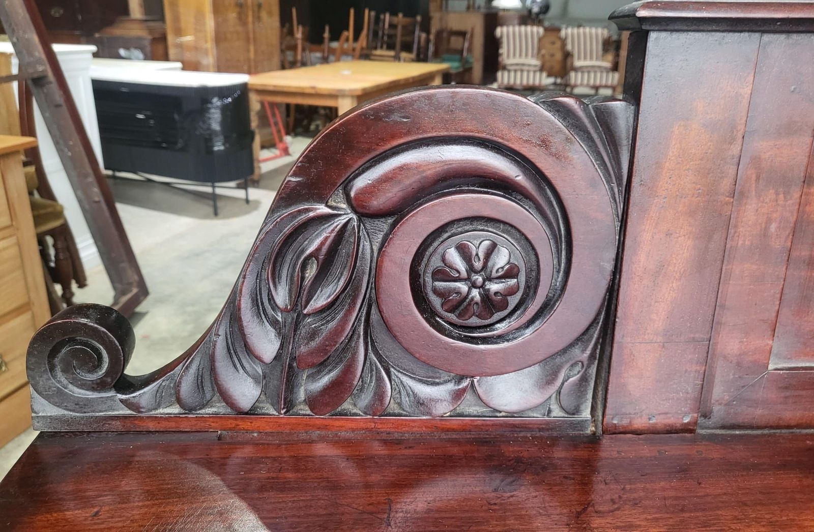Antique Edwardian Victorian Mahogany Twin Pedestal Sideboard Drawers Wine Drawer photo vinterior