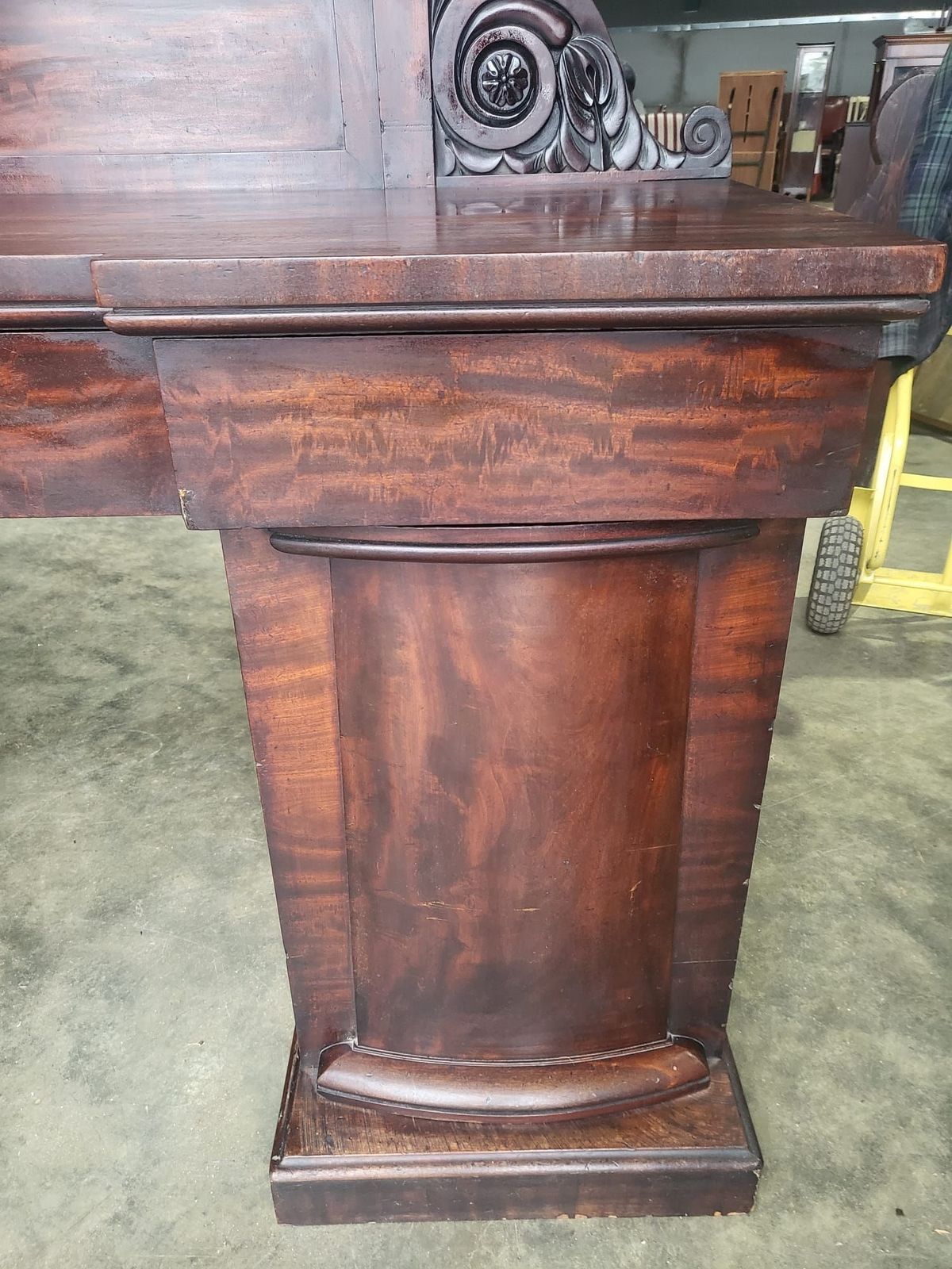 photo for sale Antique Edwardian Victorian Mahogany Twin Pedestal Sideboard Drawers Wine Drawer