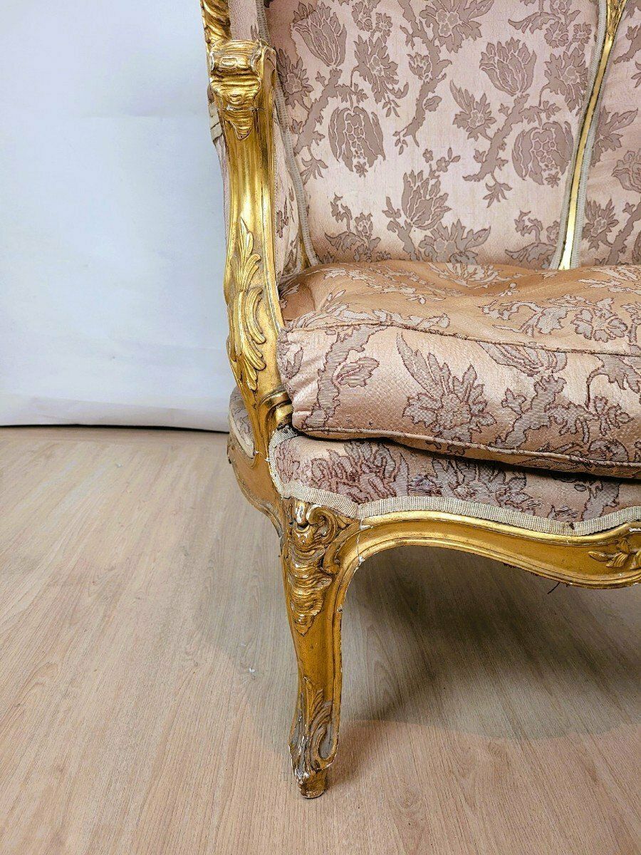 Louis XV Style Gilded Wood Shepherdess, 19th Century photo vinterior