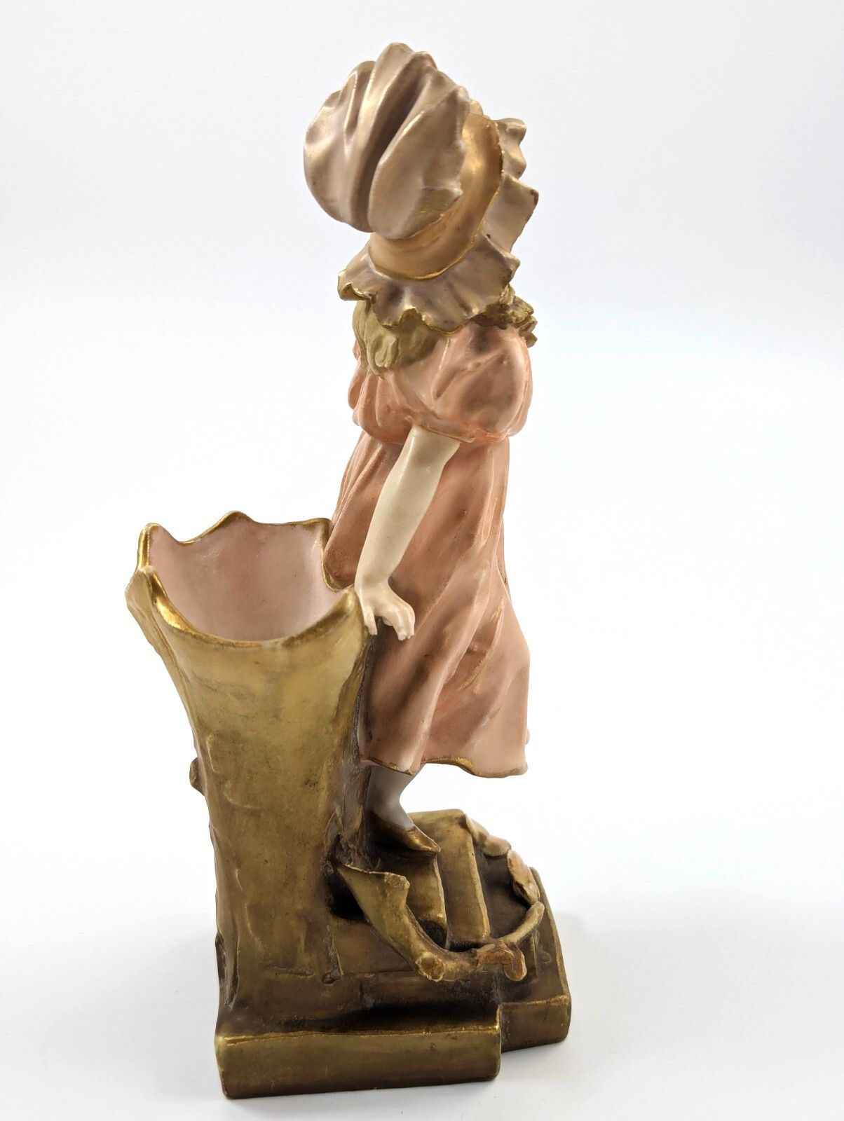 Antique Porcelain Figurine/Vase Planter By Ernst Wahliss, Teplitz Turn, Austria photo 250.0