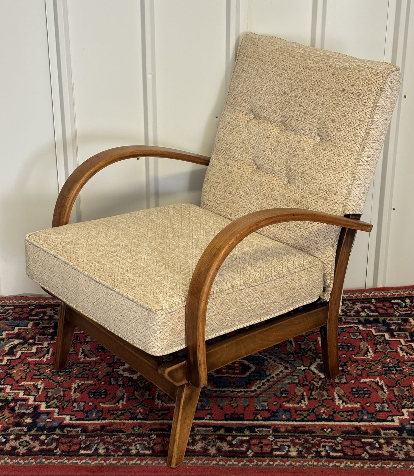 Newly Upholstered Art Deco Bentwood Armchair photo Furniture