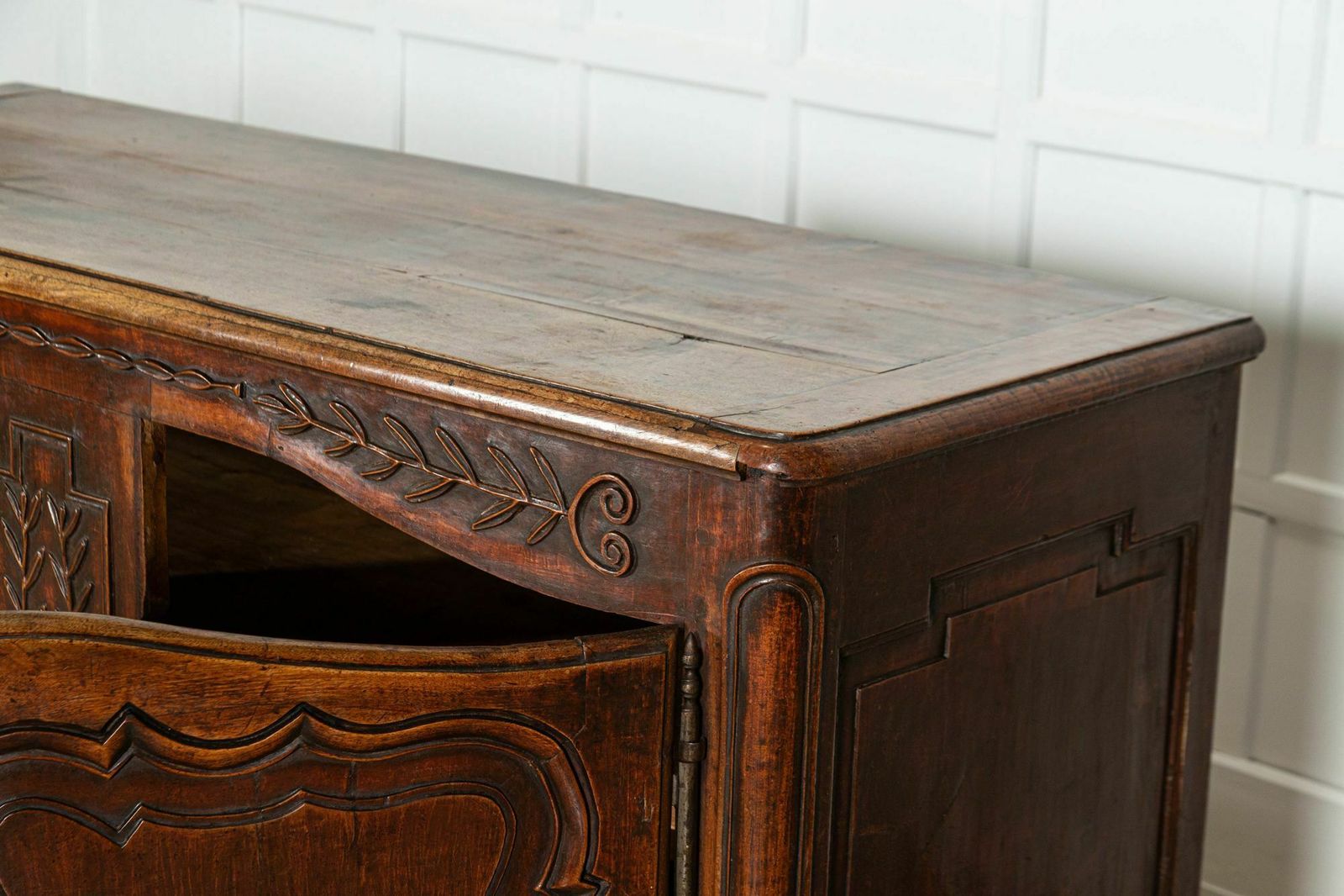 4198.0 18thc French Carved Walnut Marriage Buffet photo