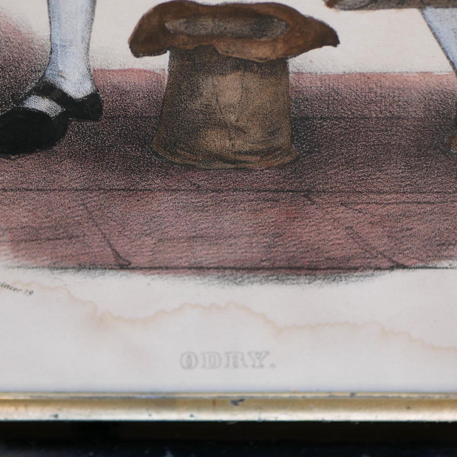 Framed Coloured Antique Lithograph Of Jacques Charles Odry By Alexander Lacauchie From 'Galarie Des Artistes Dramatique' 1840 photo buy