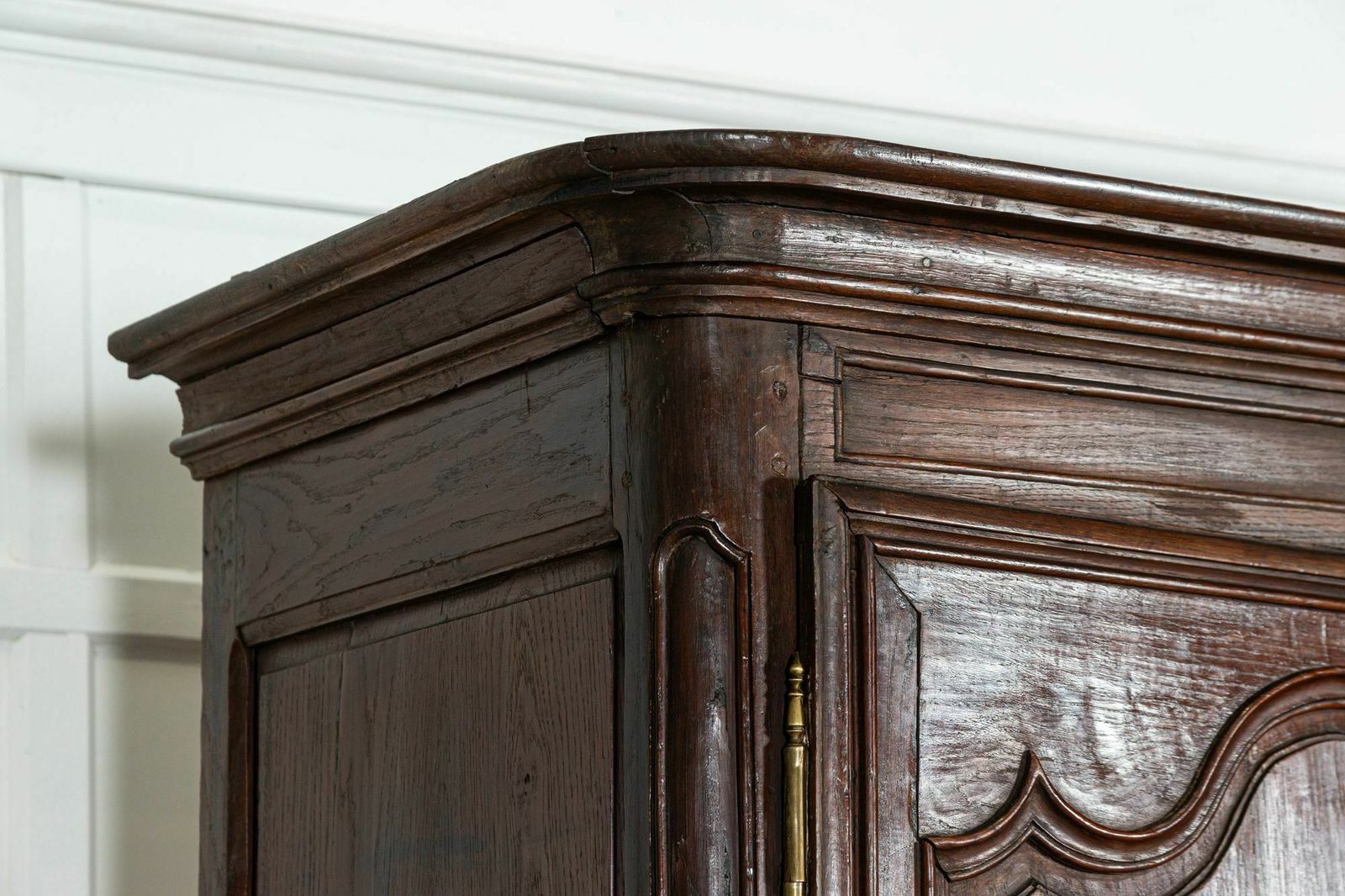 Furniture 19thc French Oak Armoire, 1800s photo
