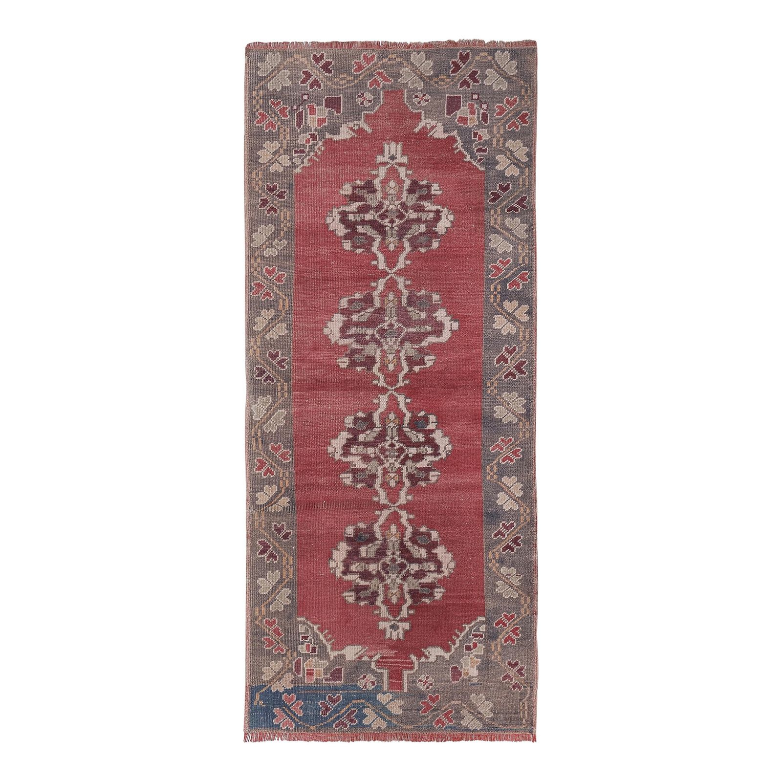 Anatolian Turkish Hand Knotted Runner 3'3'' X 7'8''