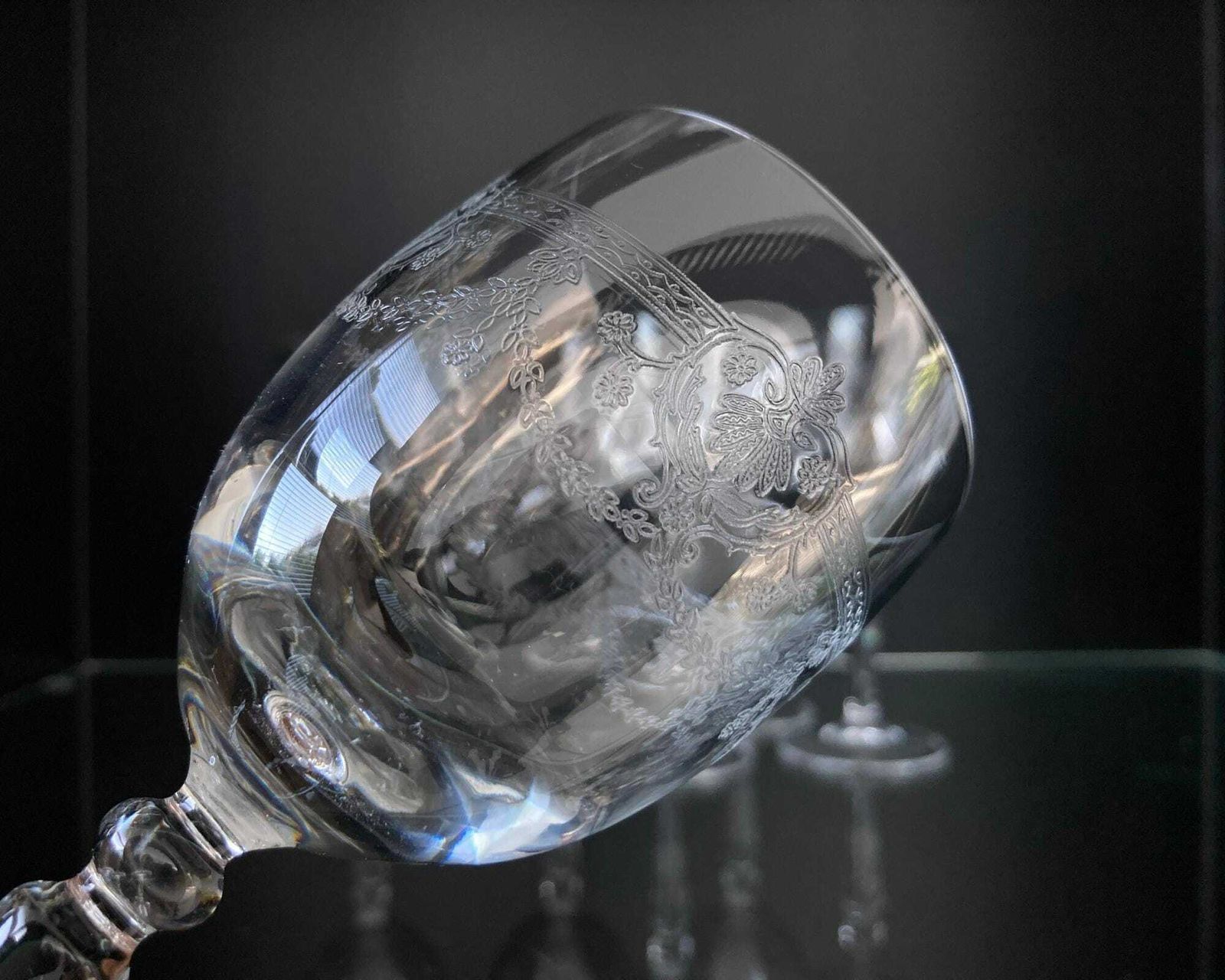 Etched Wine Glasses | 6pcs | French Engraved Patterns photo 175.0