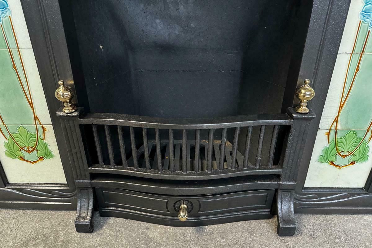 photo furniture Large Tall Reclaimed Art Nouveau Edwardian Cast Iron Combination Grate