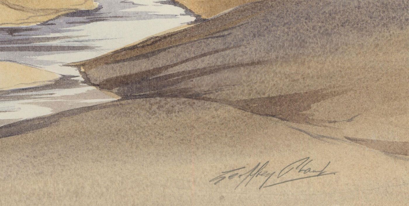 Geoffrey Plant (1939 2000) 20th Century Watercolour, Low Tide At Padstow photo 94.0