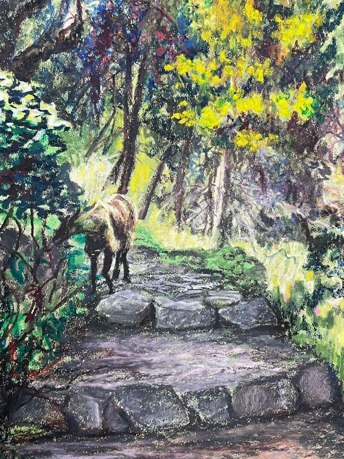 Josine Vignonmountain Goat Walking Up The Steps Below Menton, France Landscape1977 photo Art