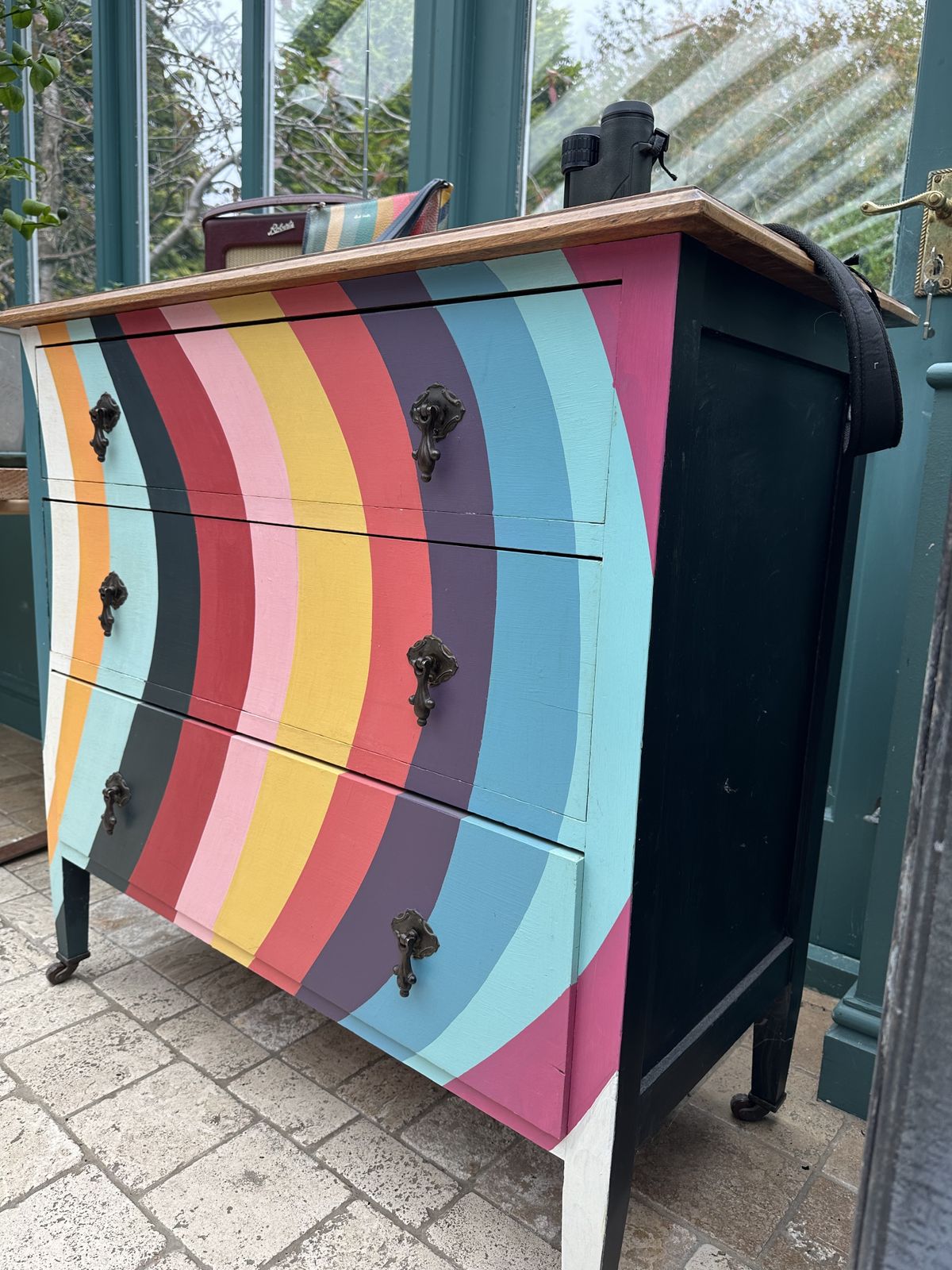 Mid Century, Hand Painted Chest Of Drawers. Paul Smith Design. photo 240.0