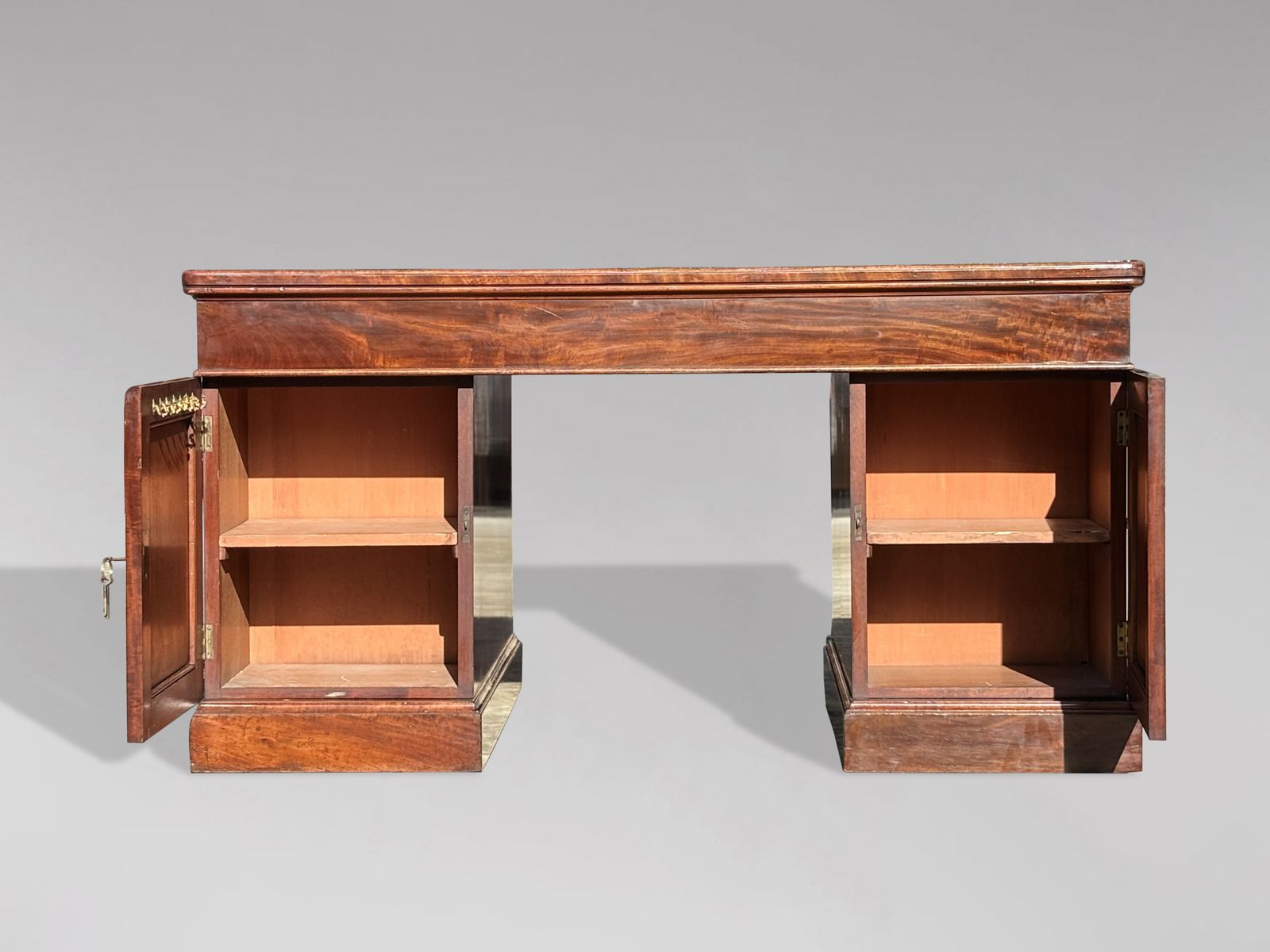Stunning 19th Century Mahogany Partners Desk Stamped By Holland & Sons photo buy