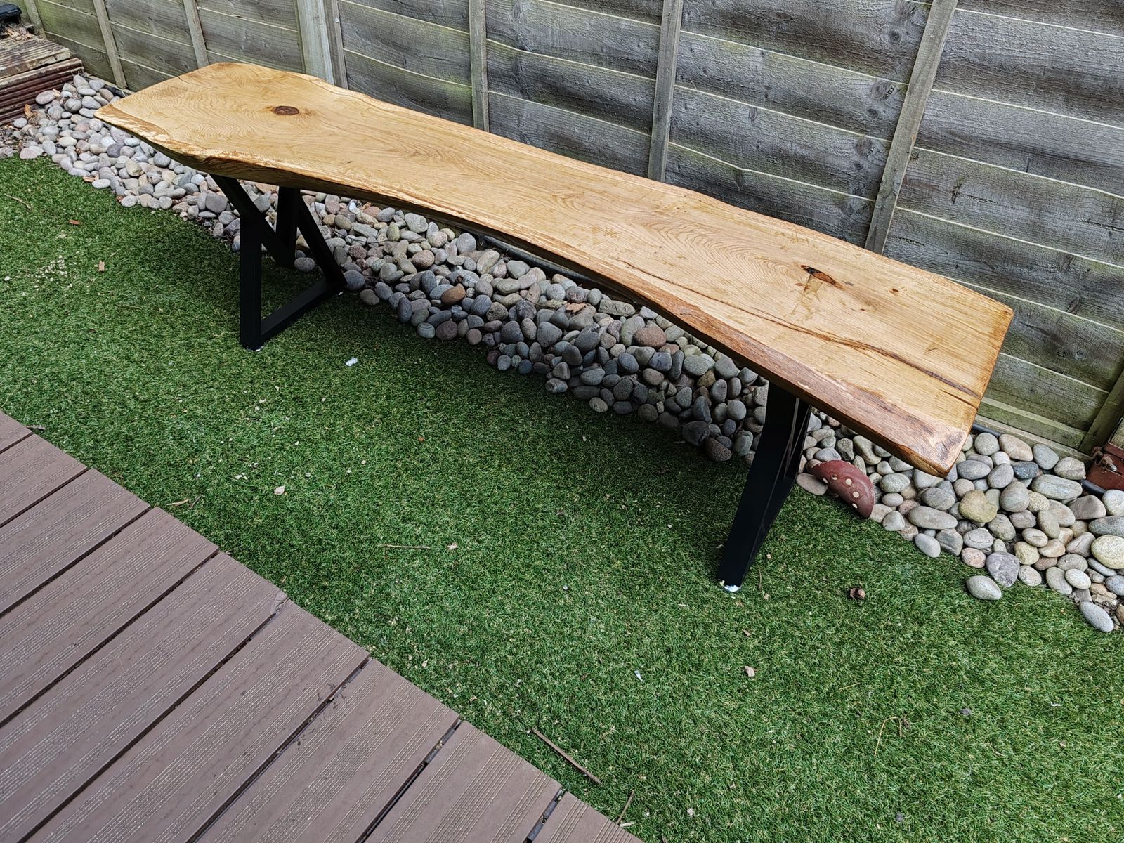 Rustic Oak Bench photo for sale