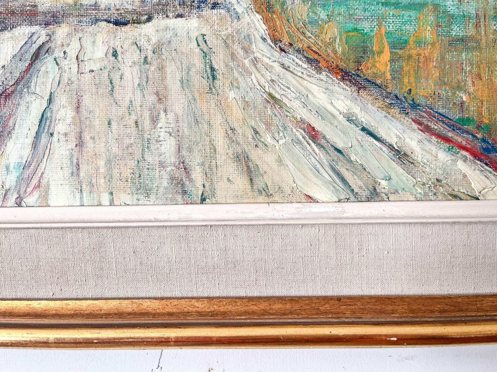 Swedish Oil On Canvas Painting, Landscape, Signed photo vintage