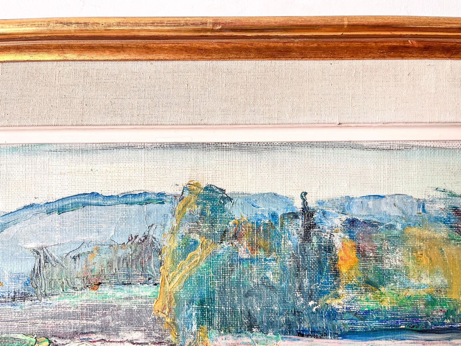 photo furniture Swedish Oil On Canvas Painting, Landscape, Signed