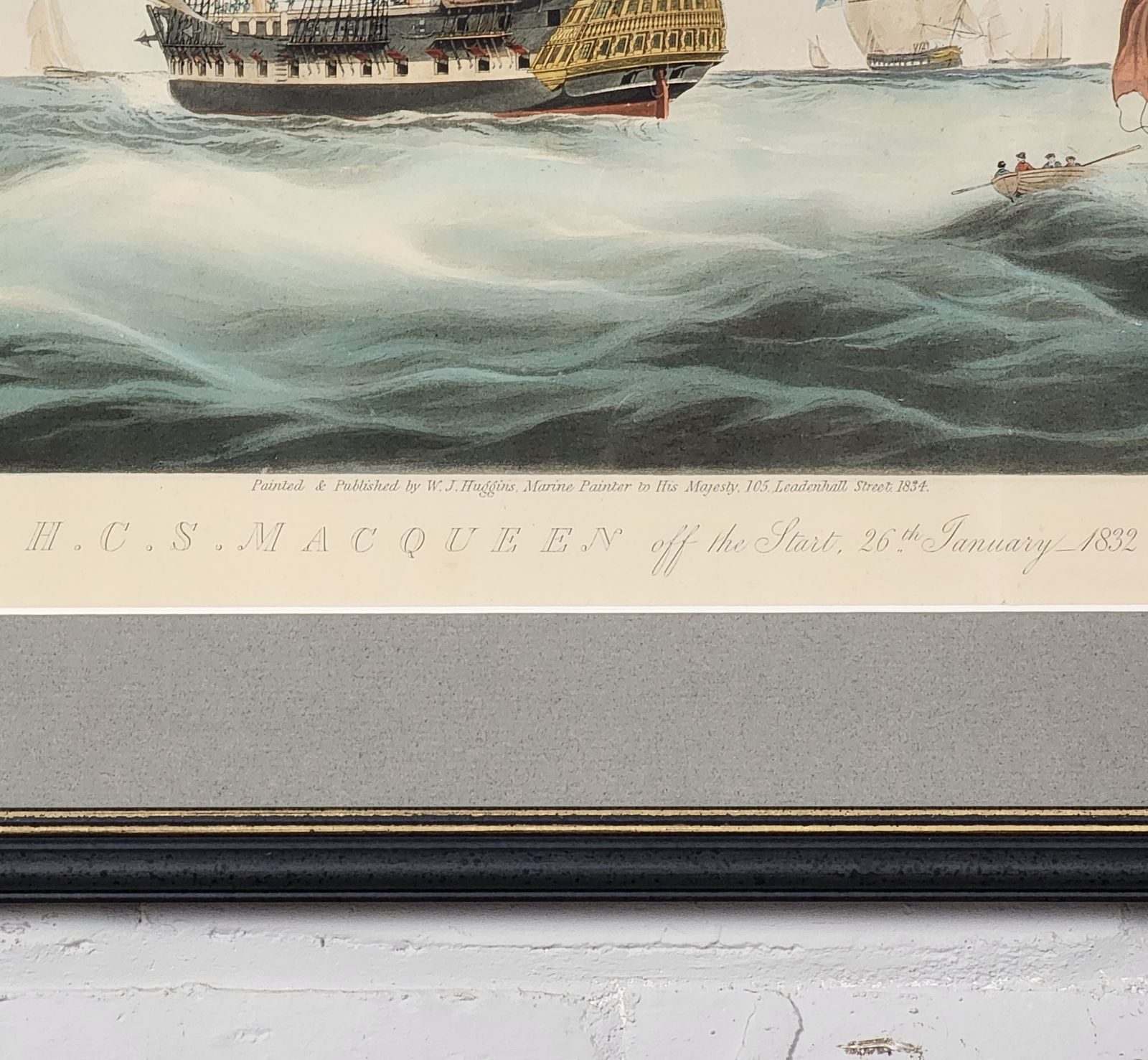 Framed Antique Aquatint Hcs Macqueen 19th Century After William Huggins photo for sale
