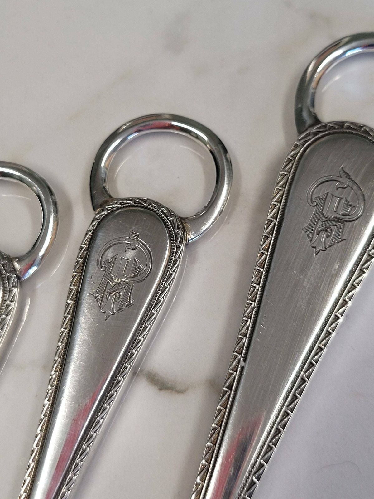 Antique Silver Plate Set Of 3 Matching Meat Skewers photo furniture