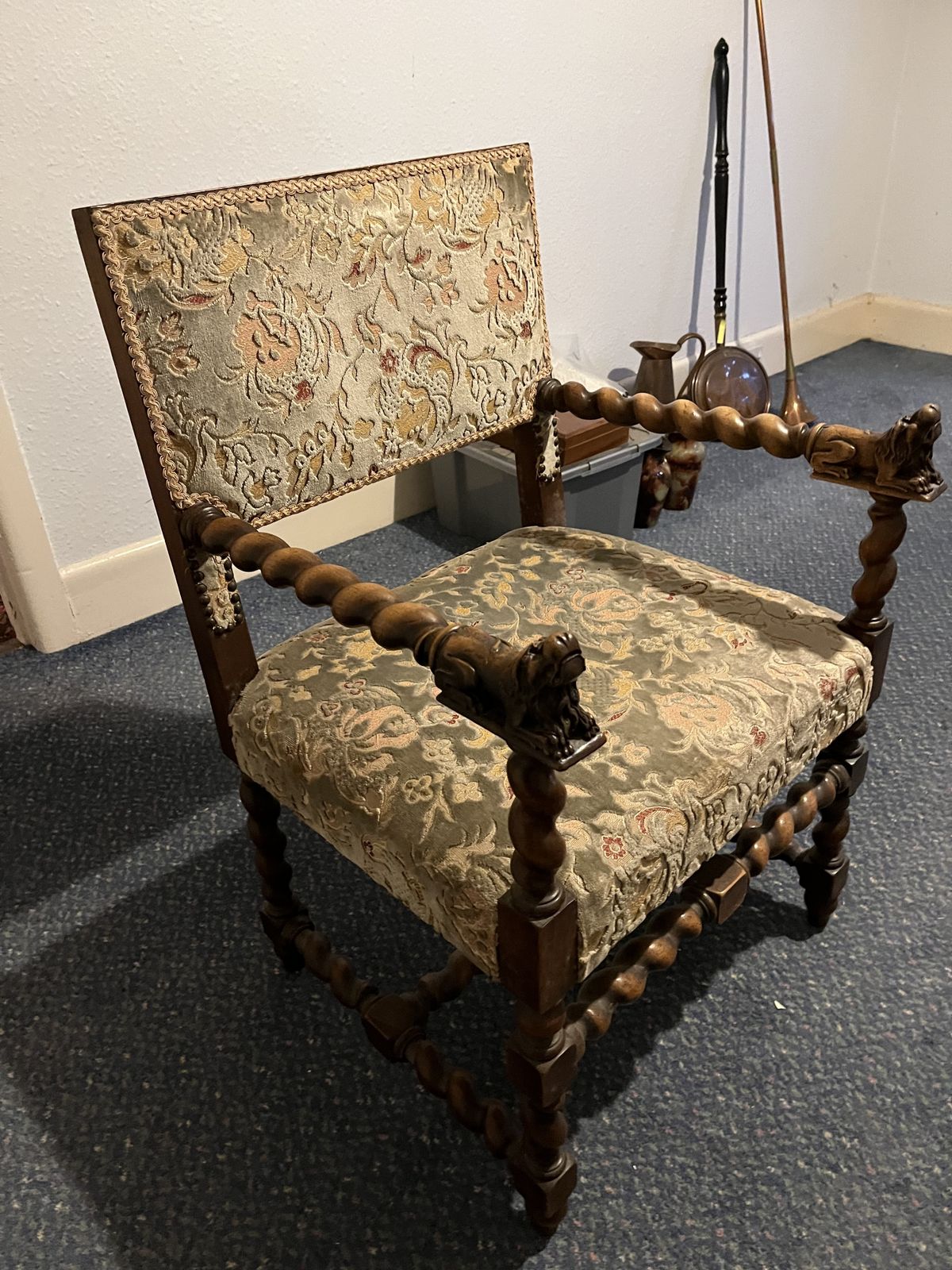 Scottish Carved Antique Chair