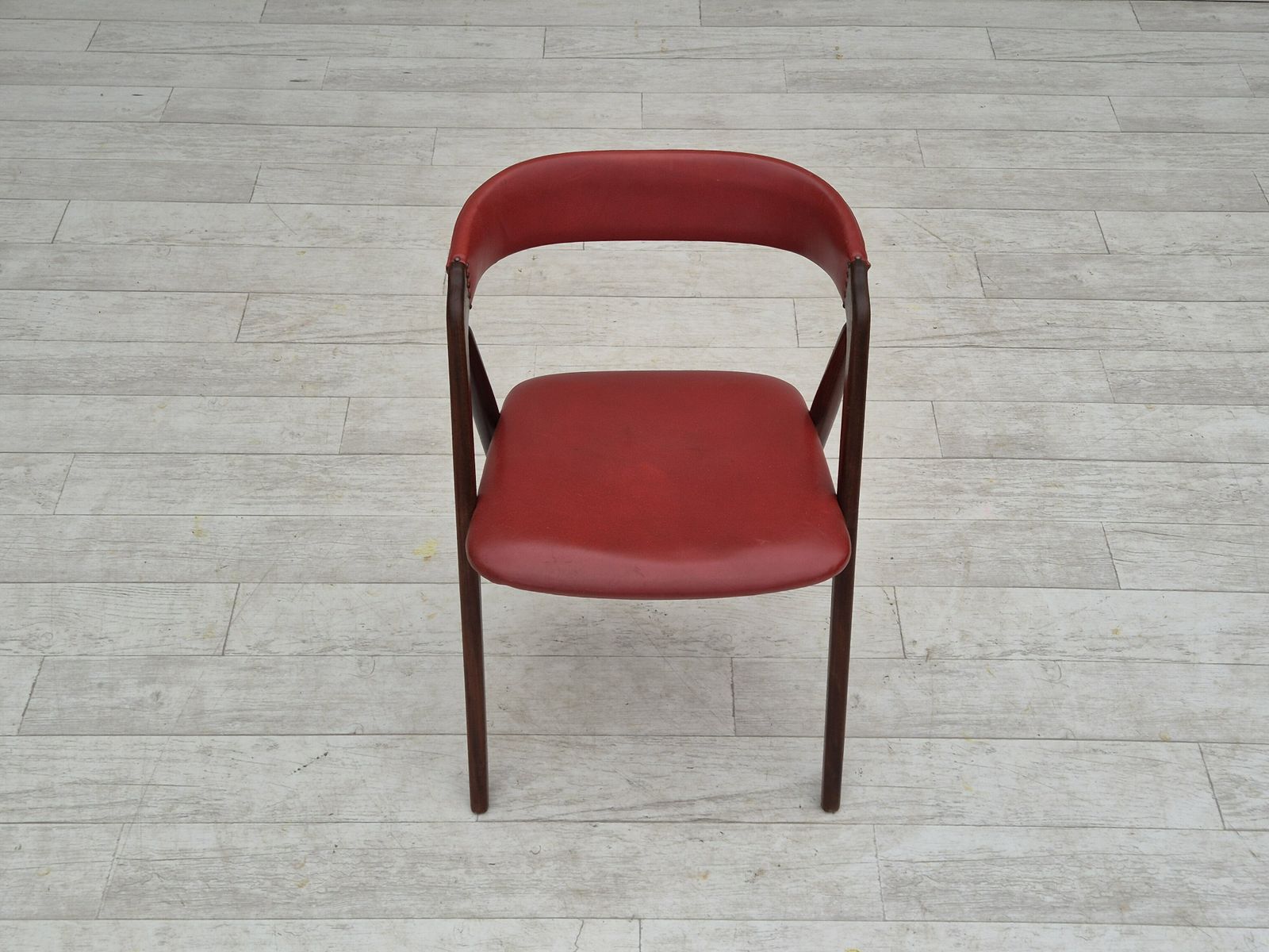 photo for sale 1960s, Danish Chair By Farstrup, Original Condition, Solid Teak Wood, Leather.