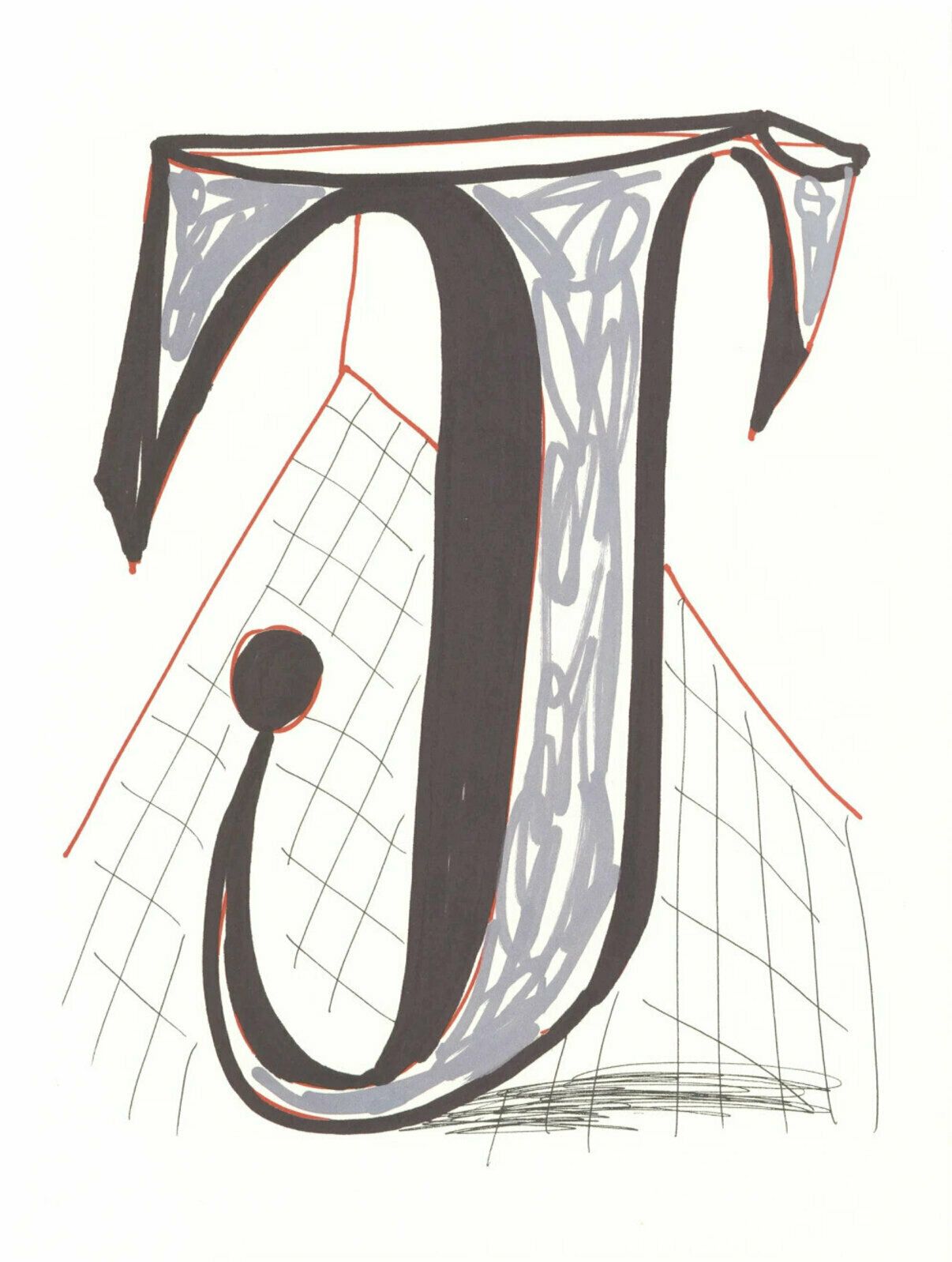 David Hockney 'J' From 'Hockney's Alphabet', 1991