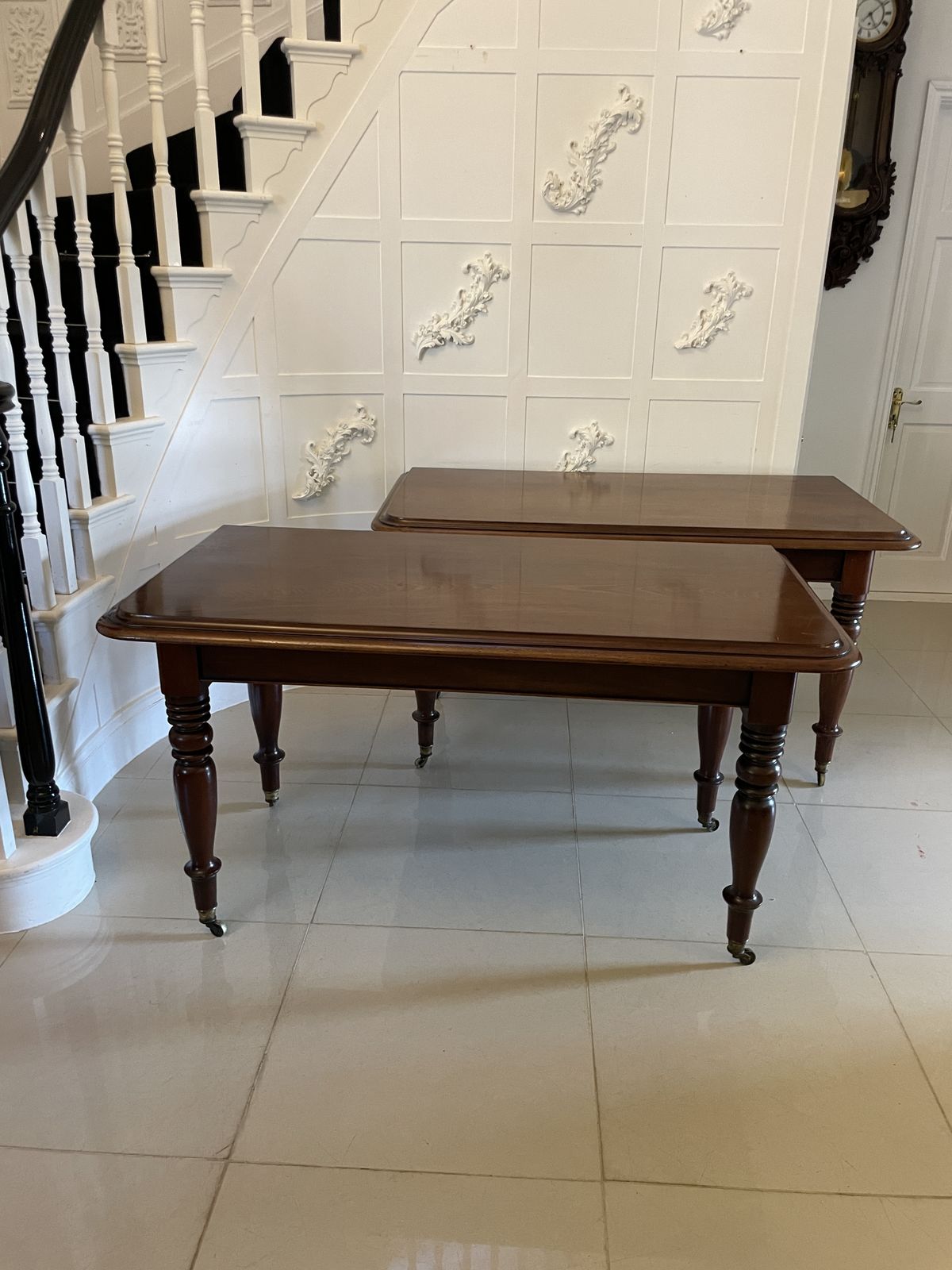 Rare Irish 12/14 Seater Metamorphic Antique 19th Century Superb Quality Figured Mahogany Dining Table photo Furniture