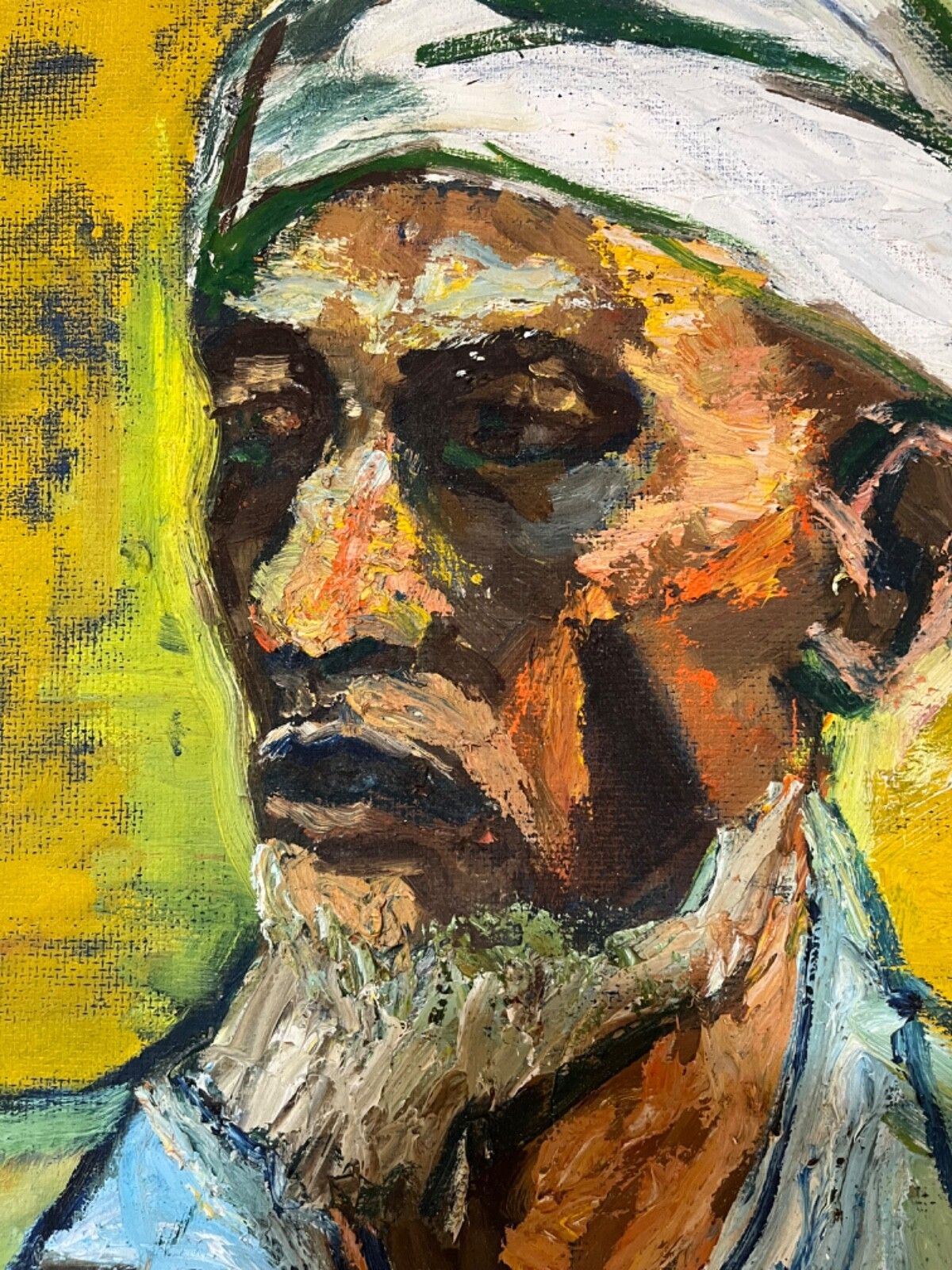 Portrait Oil Painting Portrait Of Arab Man Striking Abstract photo vinterior