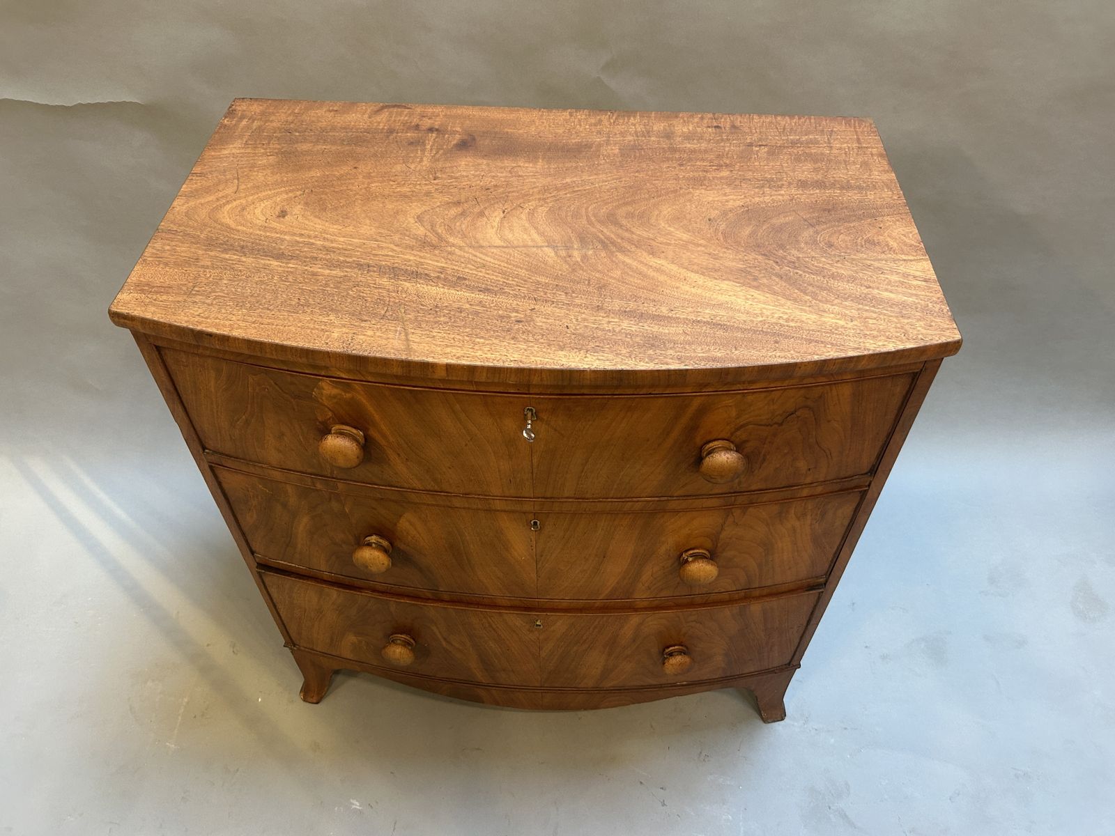 George III Bow Front Chest Of Drawers photo for sale