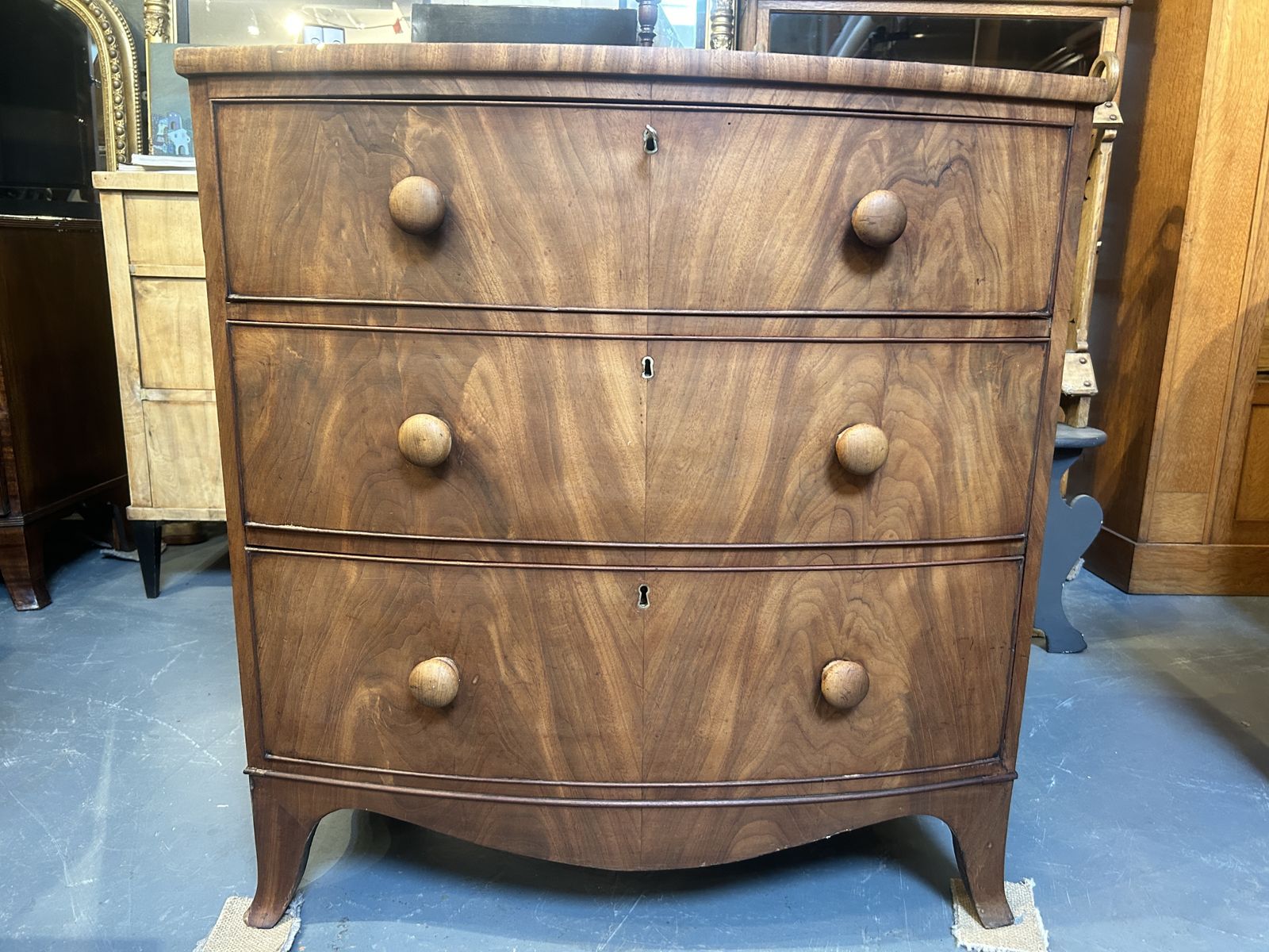 George III Bow Front Chest Of Drawers photo Furniture