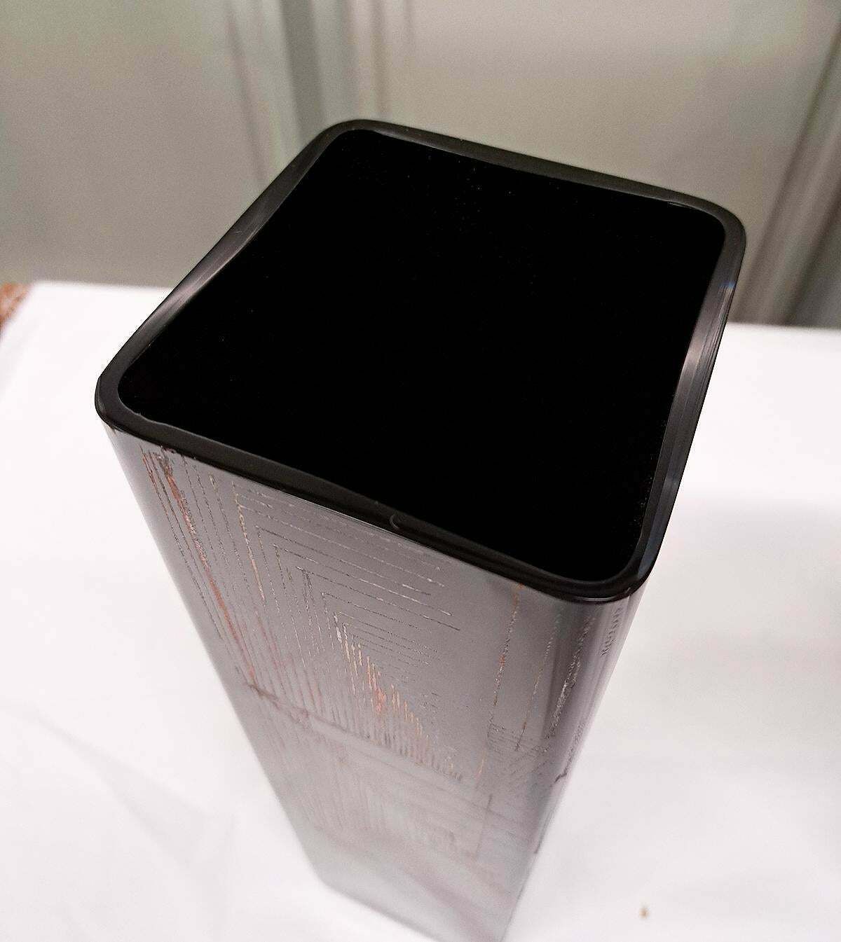 Cubist Vase Signed Anatole Riecke, Paris France, 1943 photo for sale