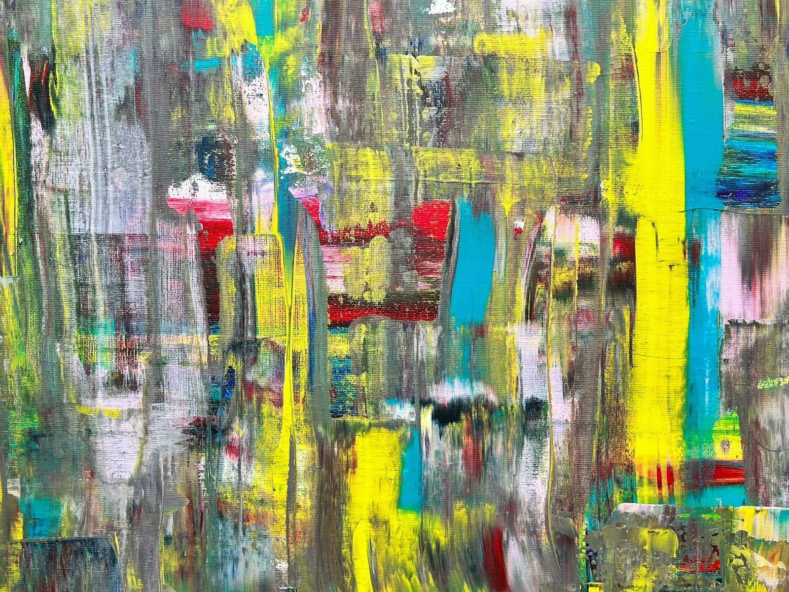 Bolly Frostcontemporary British Abstract Of Grey Blue Yellow Multicolors photo furniture