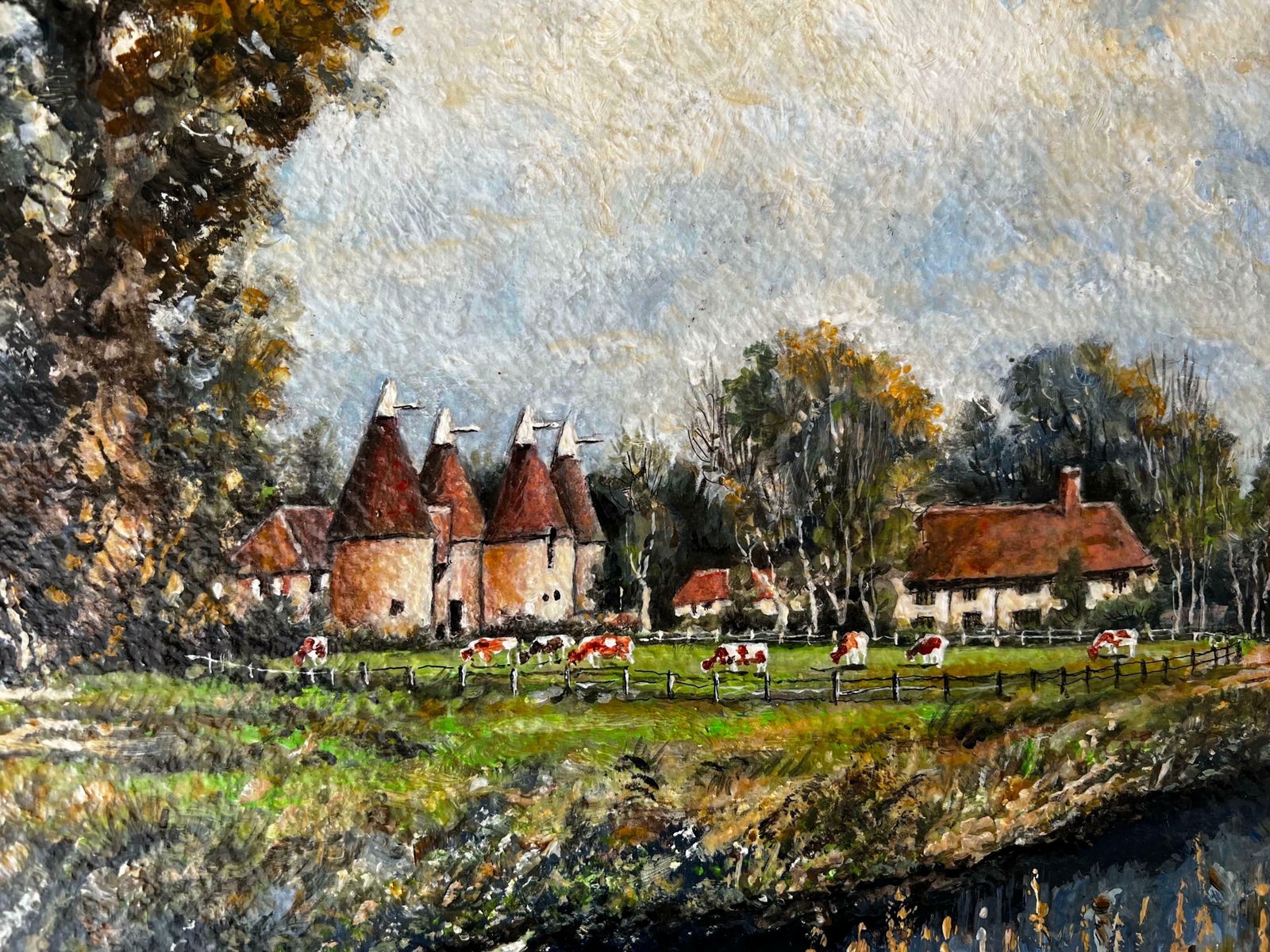 Norman A Olleya Warm September River Overlooking Cattle At Kentish Farm photo Art