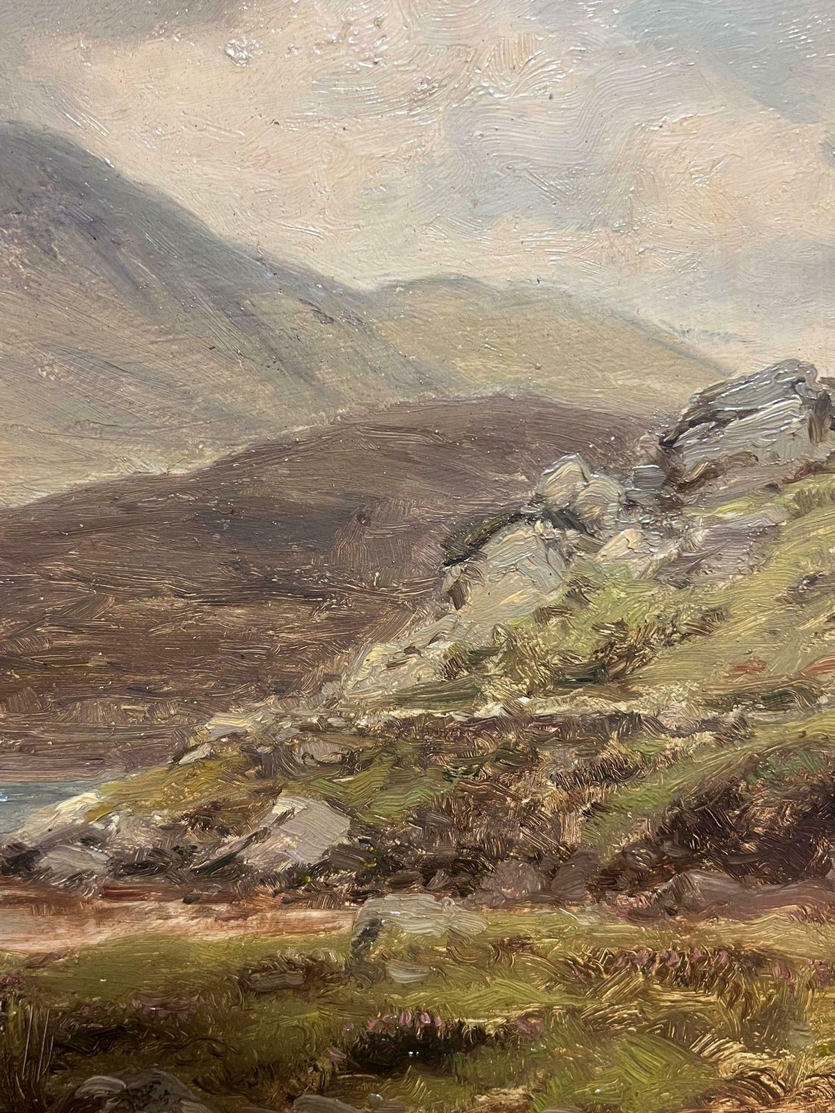 Alexander Williamskillary Bay Leenane Connemara Ireland Antique Oil Painting Lake Landscape photo for sale
