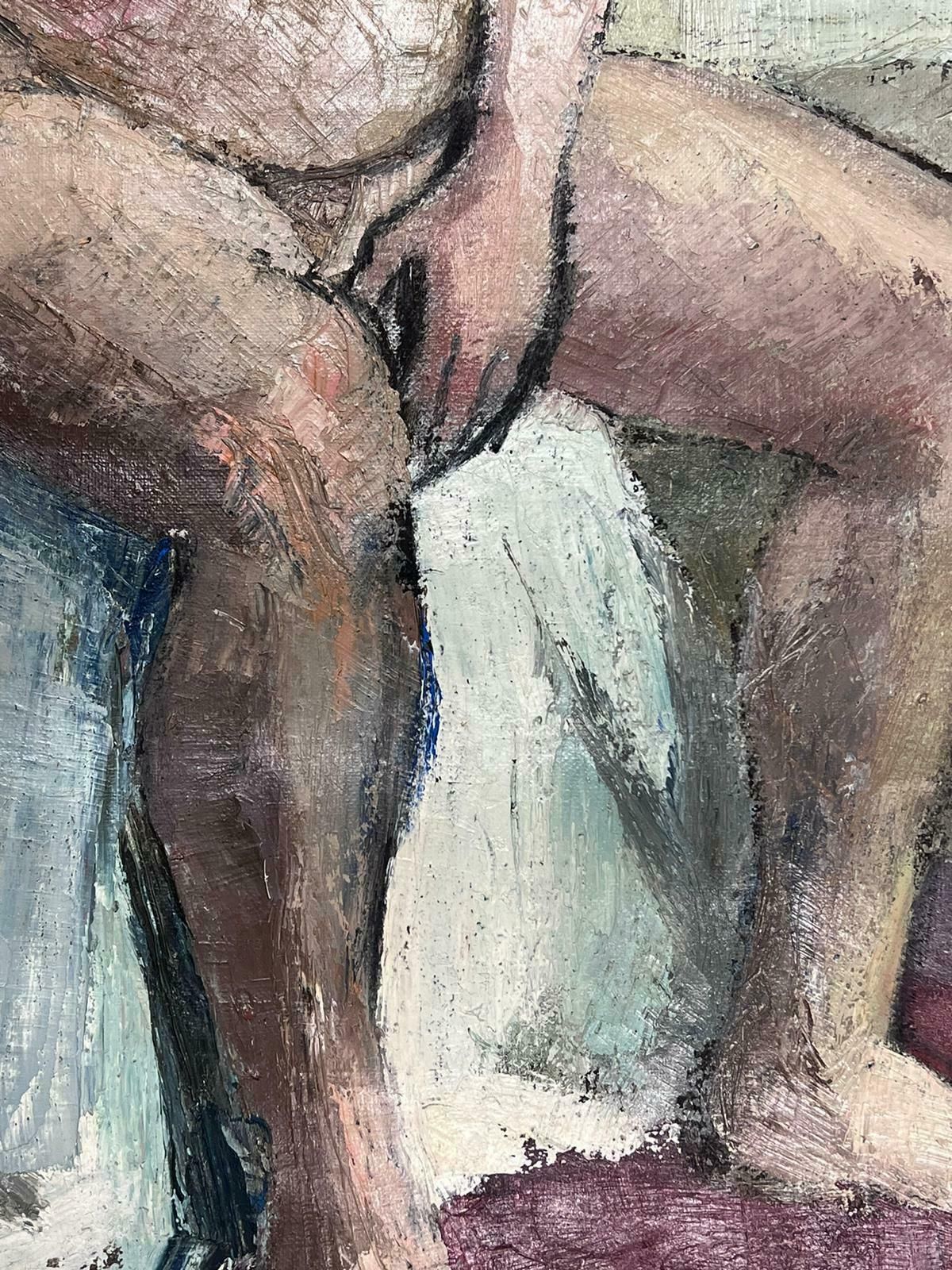Josine Vignon1950s French Post Impressionist Nude Lady Artists Model Painting1950s photo for sale