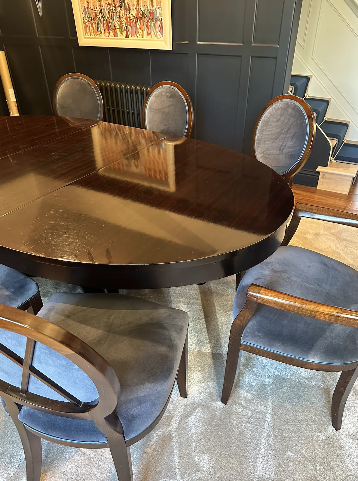 5000.0 Baker Furniture Oval Dining Table With Chairs photo
