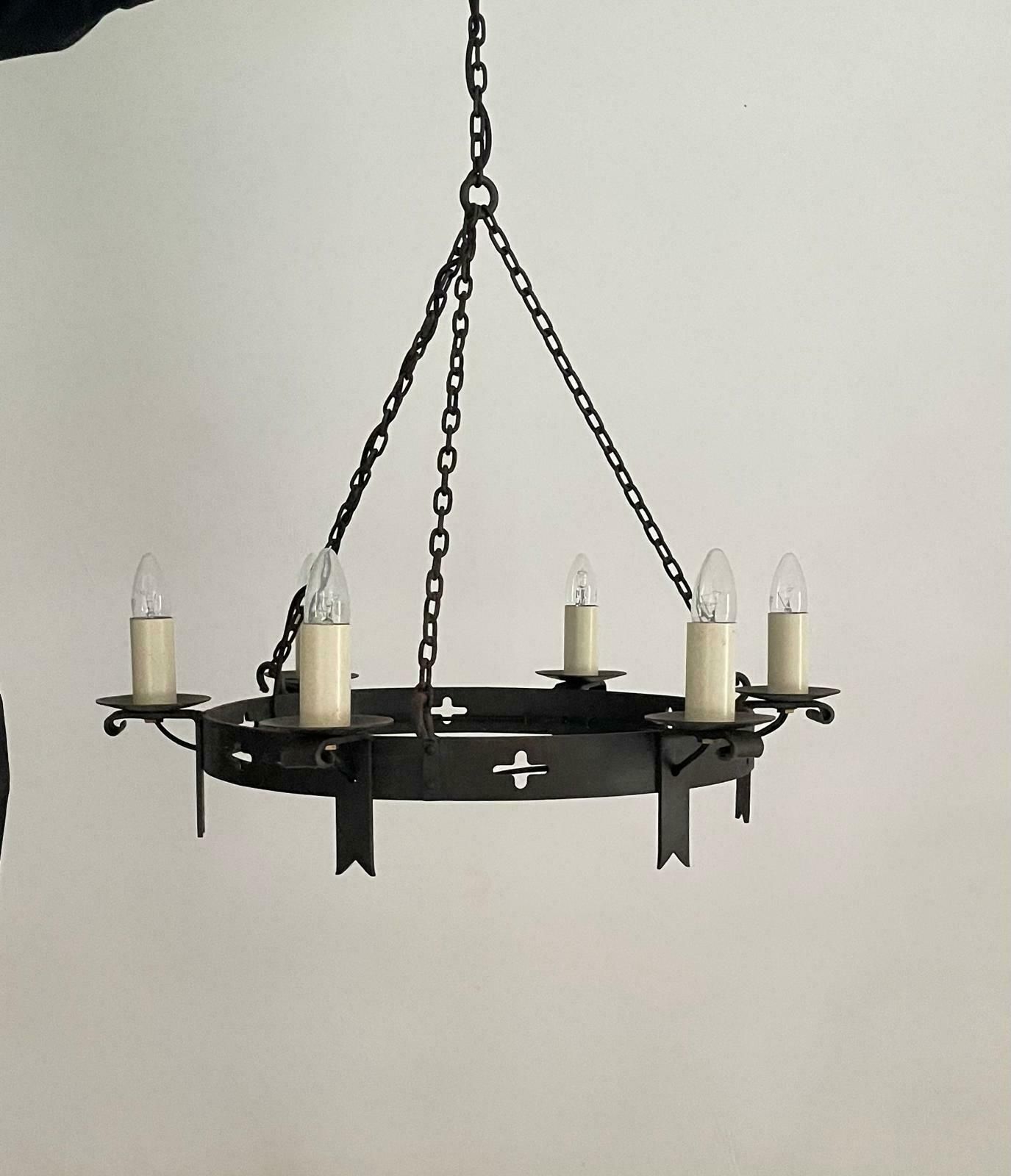 Gothic/Medieval Style Iron Chandeliers Set Of 4