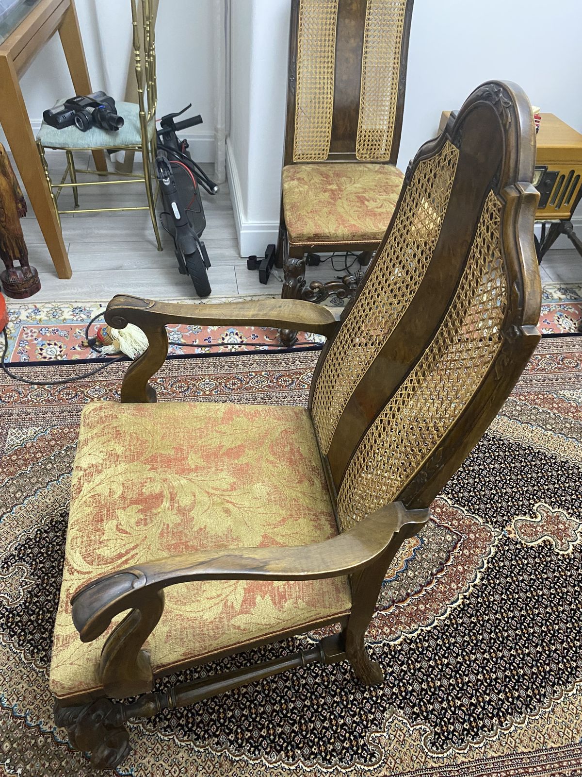 Set Of 2 Dining Chairs French Bergere With Armrests photo 140.0