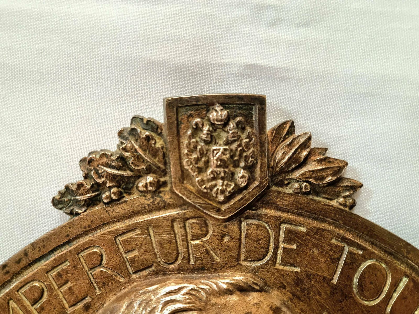 A Scarce Late 19th Century Antique Bronze Signed Plaque Of Emperor Tsar Alexander III (1845 1894) By Armand Bargas 1894 photo vintage