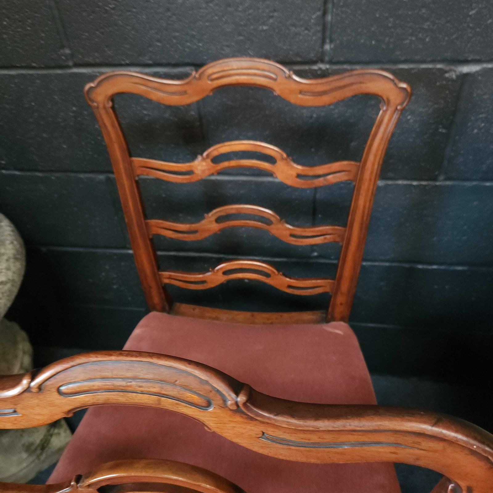 Set Of Six George III 'Wavy' Ladderback Mahogany Dining Chairs photo 945.0