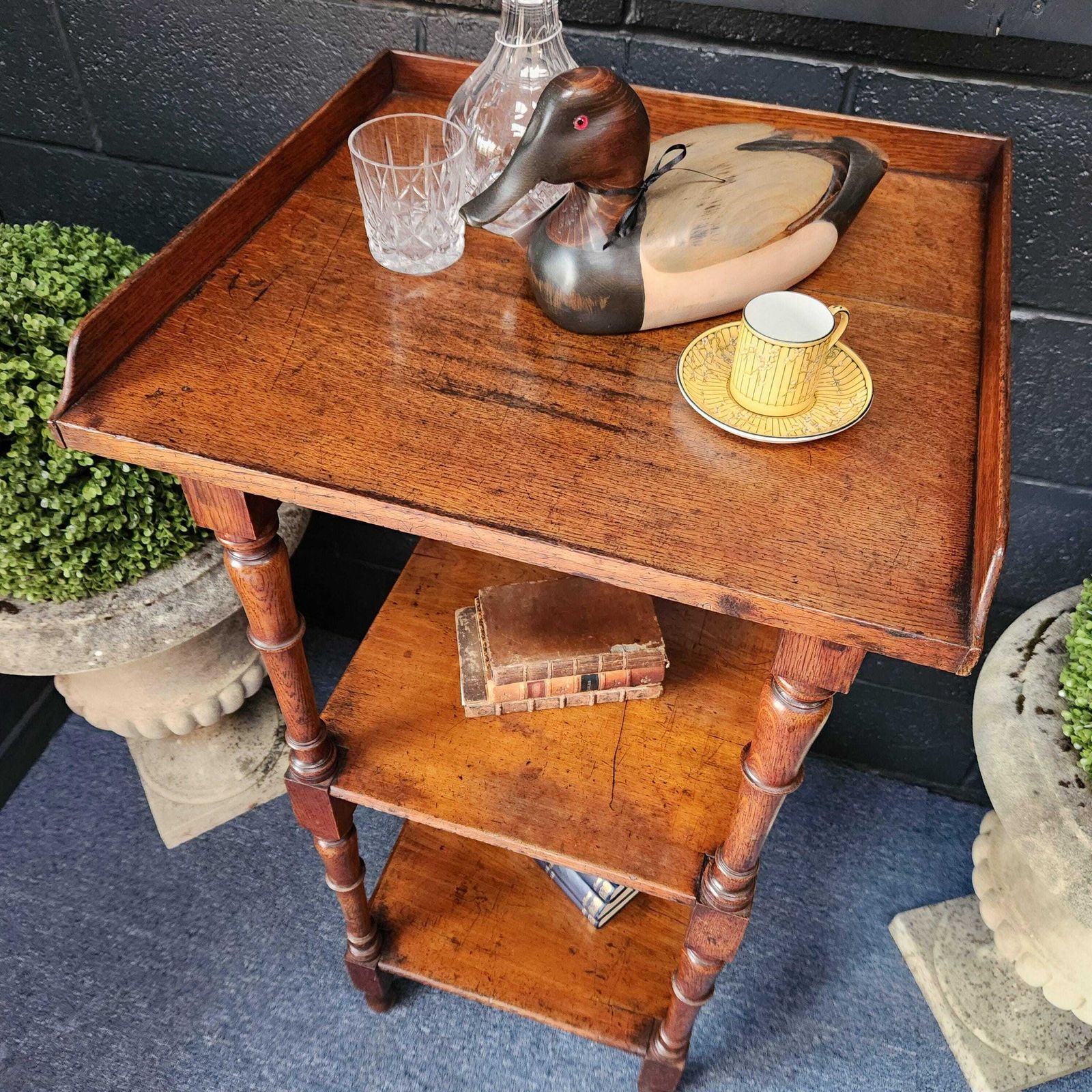 19thc Oak What Not, 1800s, Antique photo Furniture