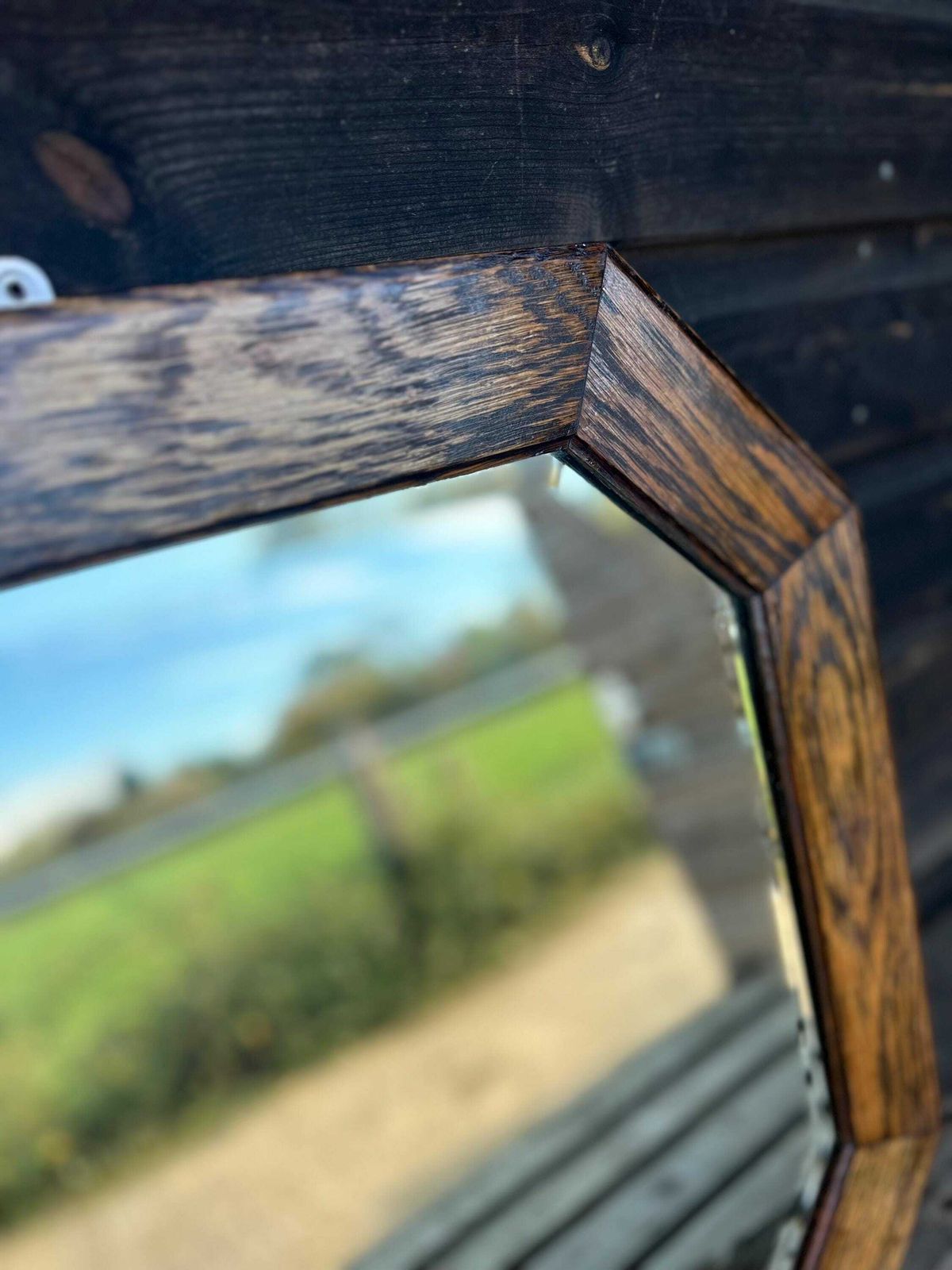 Wall Mirror 19th / Early 20th Century With Oak Frame Art And Craft Victorian photo for sale