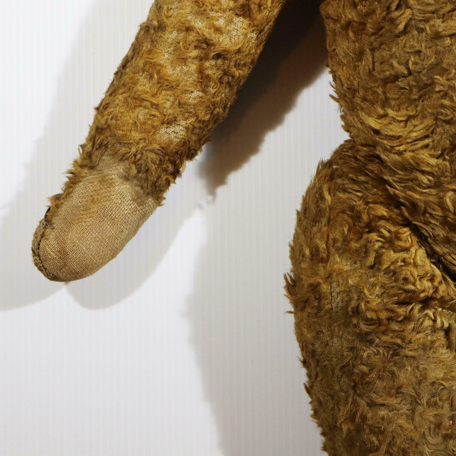 Antique French Teddy Bear Mohair Plush Toy With Glass Eyes photo vinterior